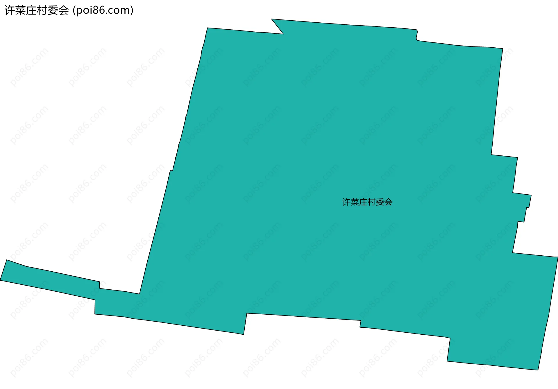 许菜庄村委会边界地图