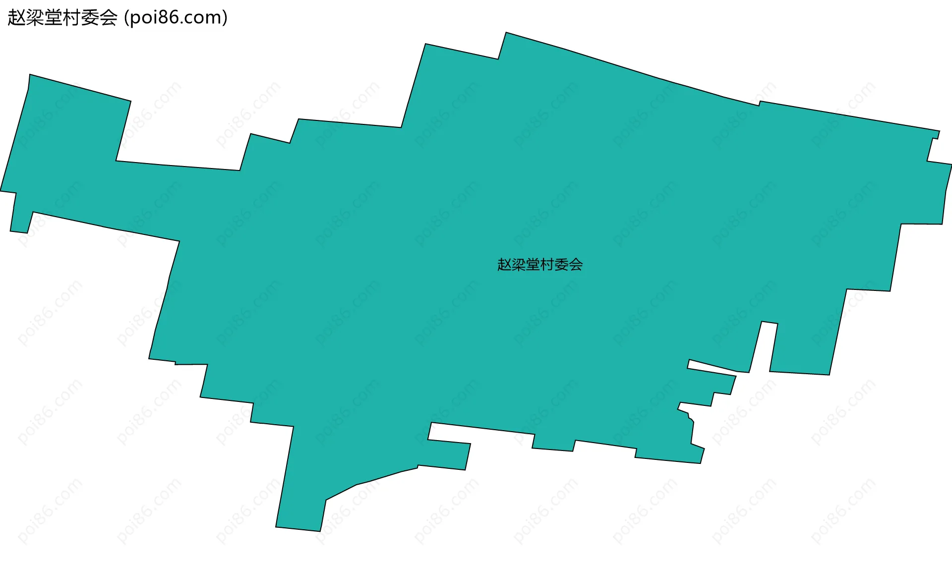 赵梁堂村委会边界地图