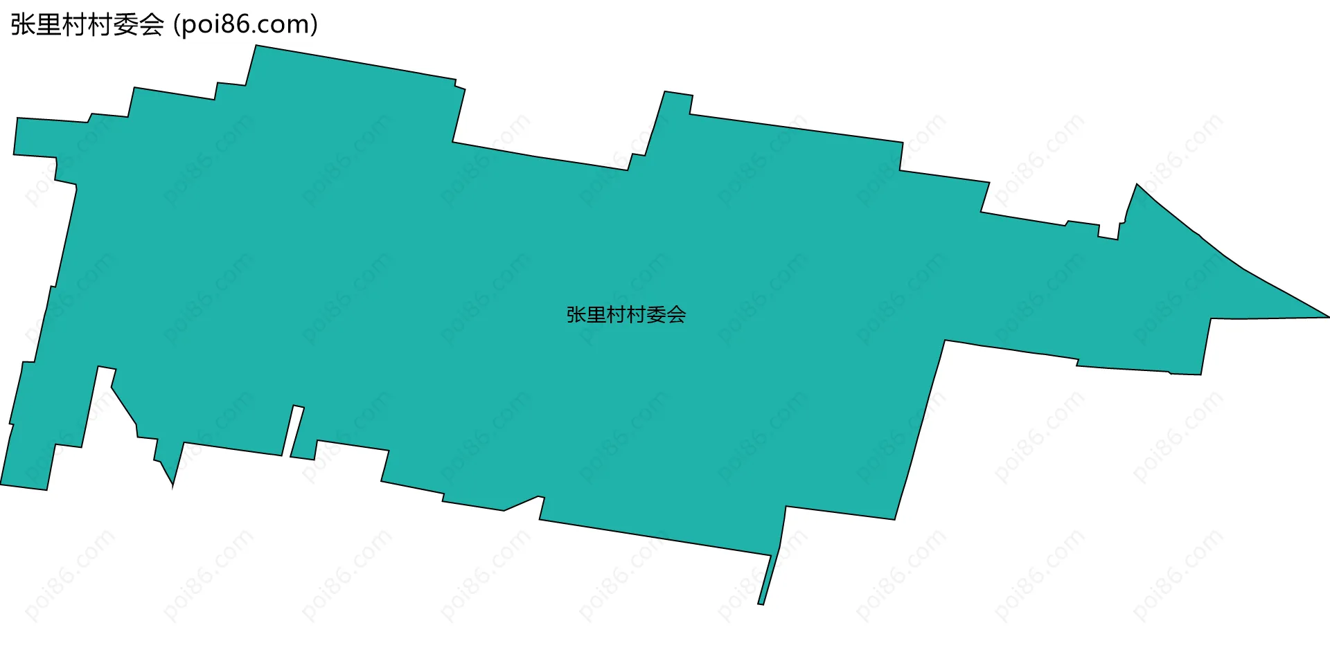 张里村村委会边界地图