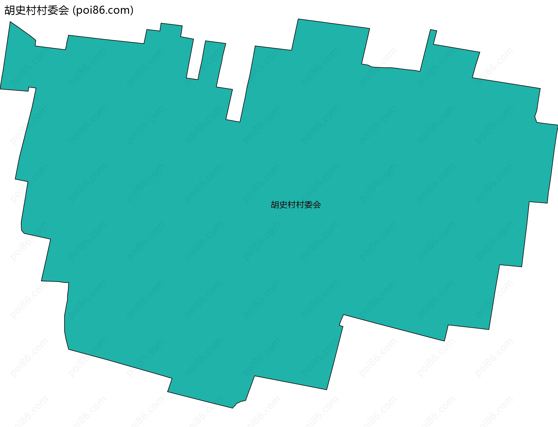 胡史村村委会边界地图