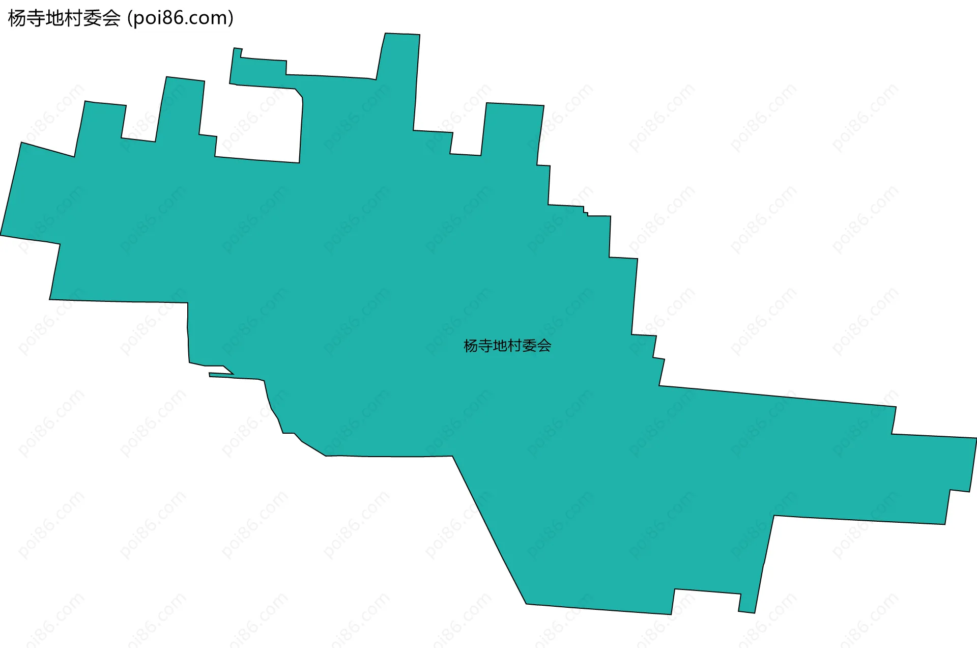 杨寺地村委会边界地图