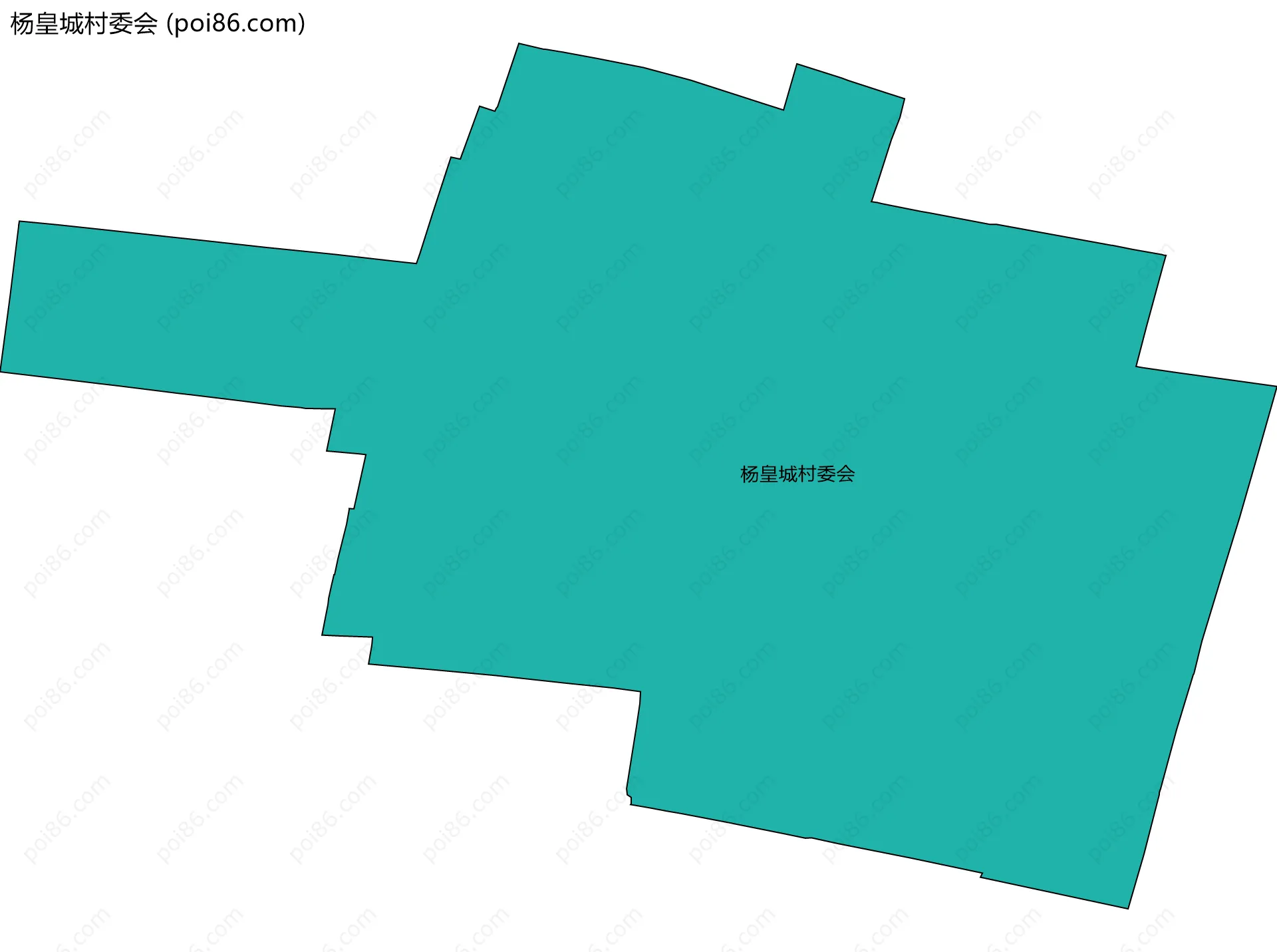 杨皇城村委会边界地图