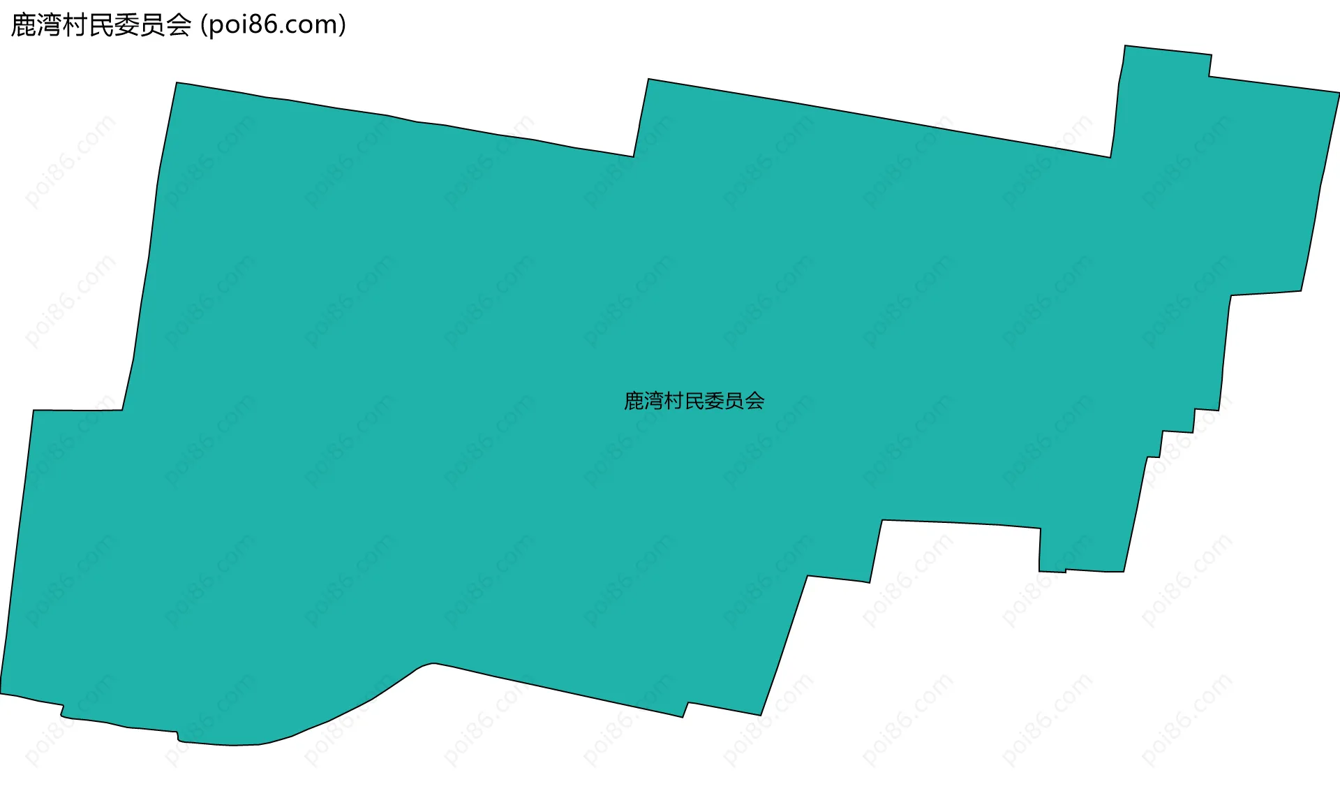 鹿湾村民委员会边界地图