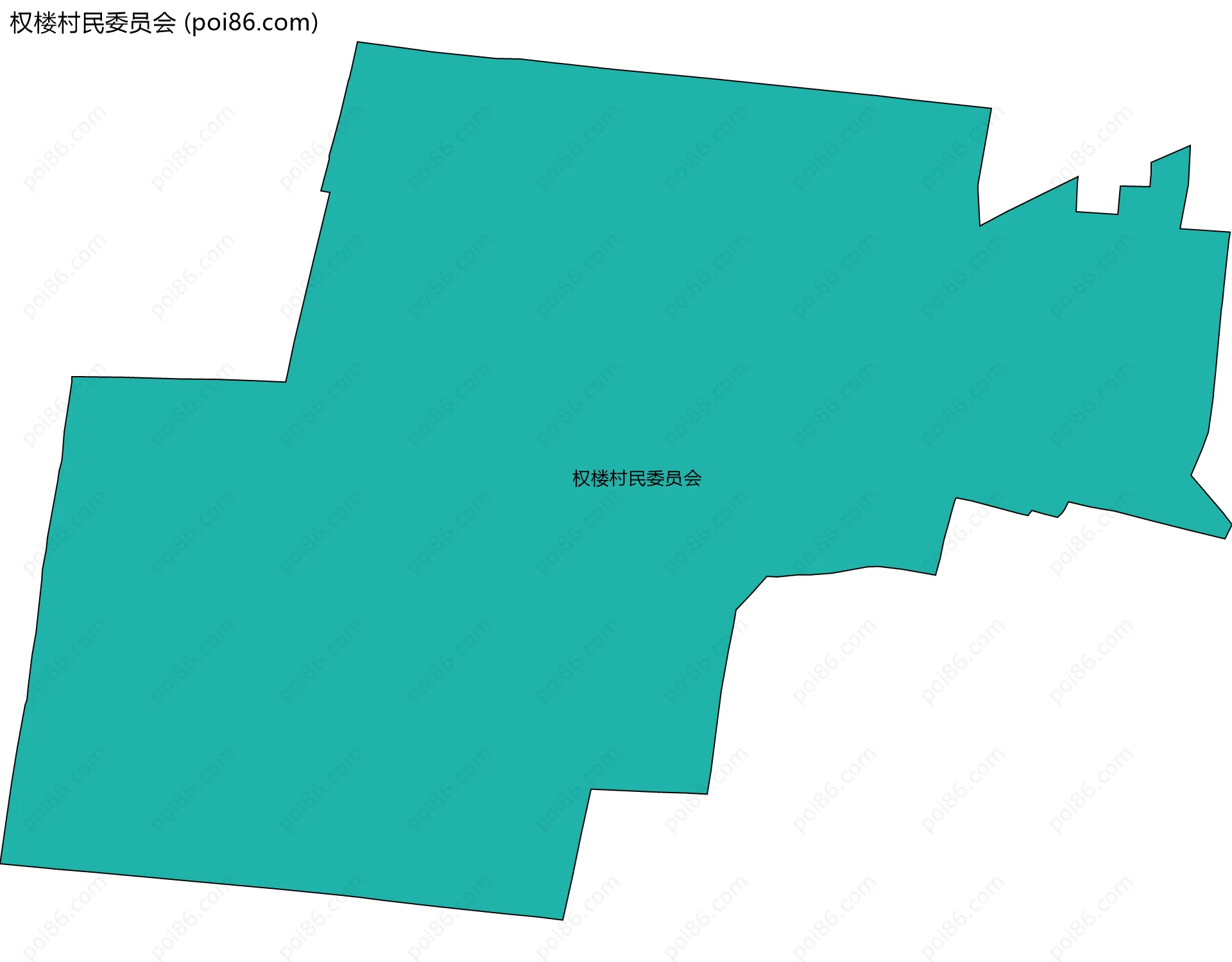权楼村民委员会边界地图