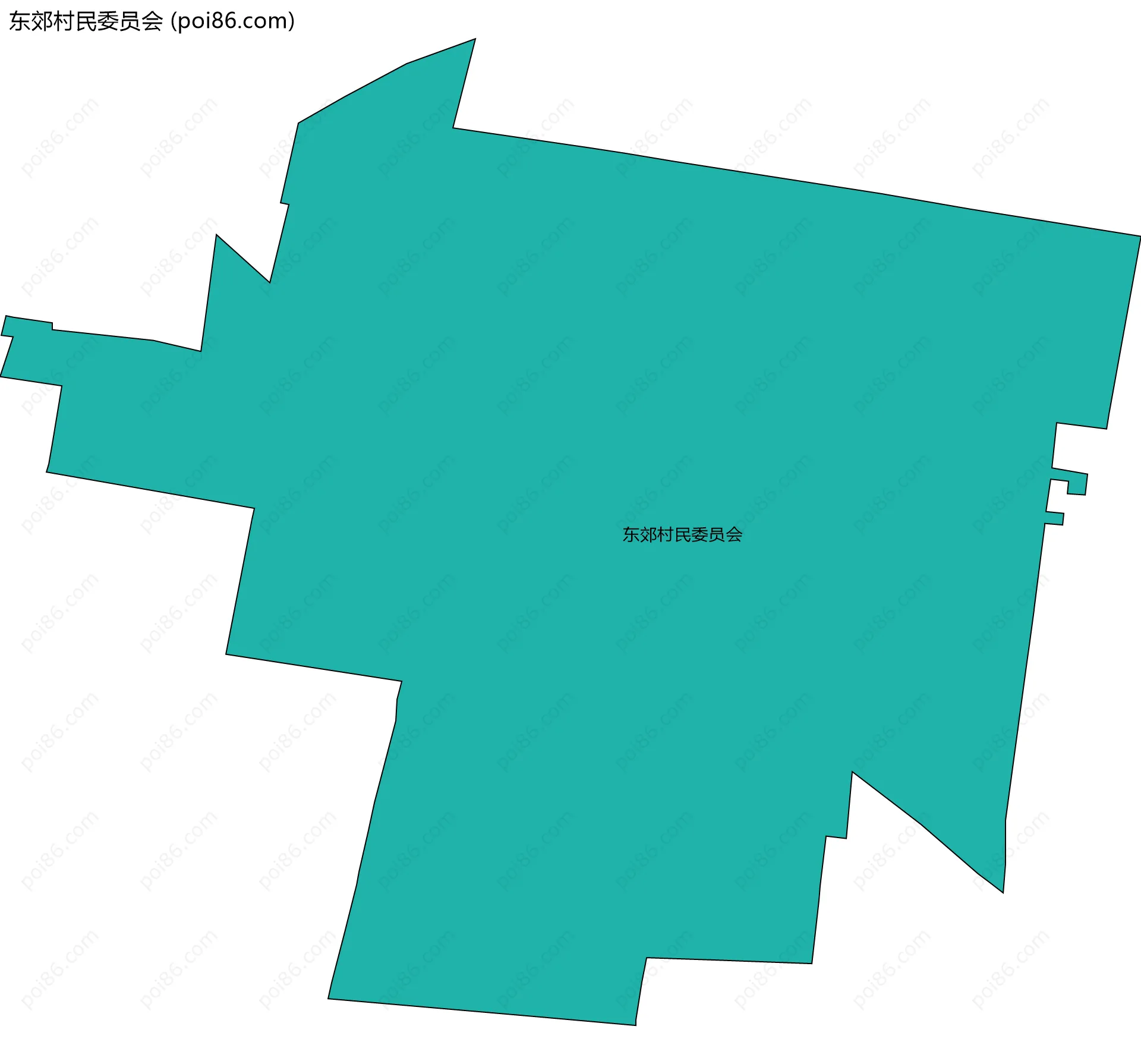 东郊村民委员会边界地图