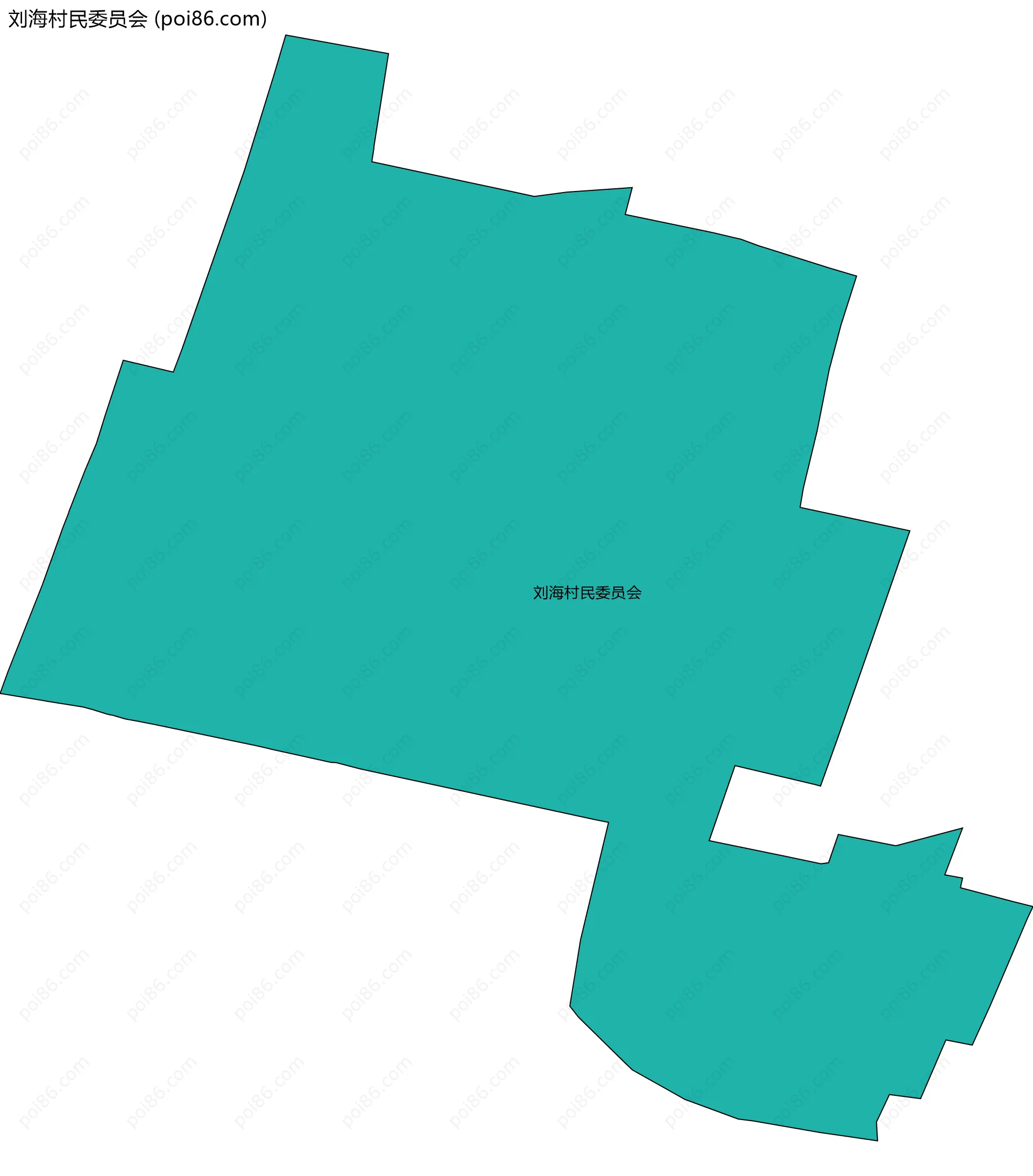 刘海村民委员会边界地图