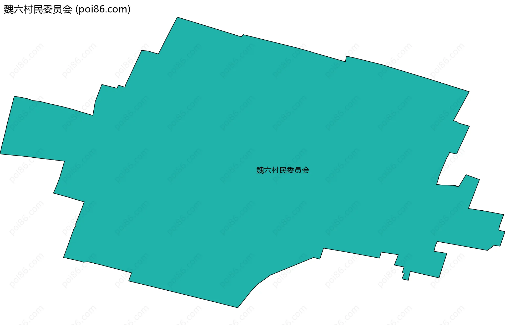 魏六村民委员会边界地图