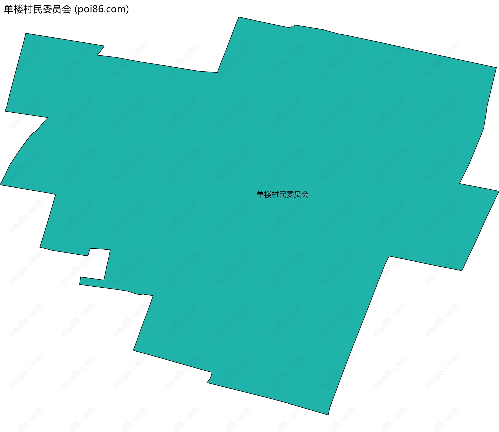 单楼村民委员会边界地图