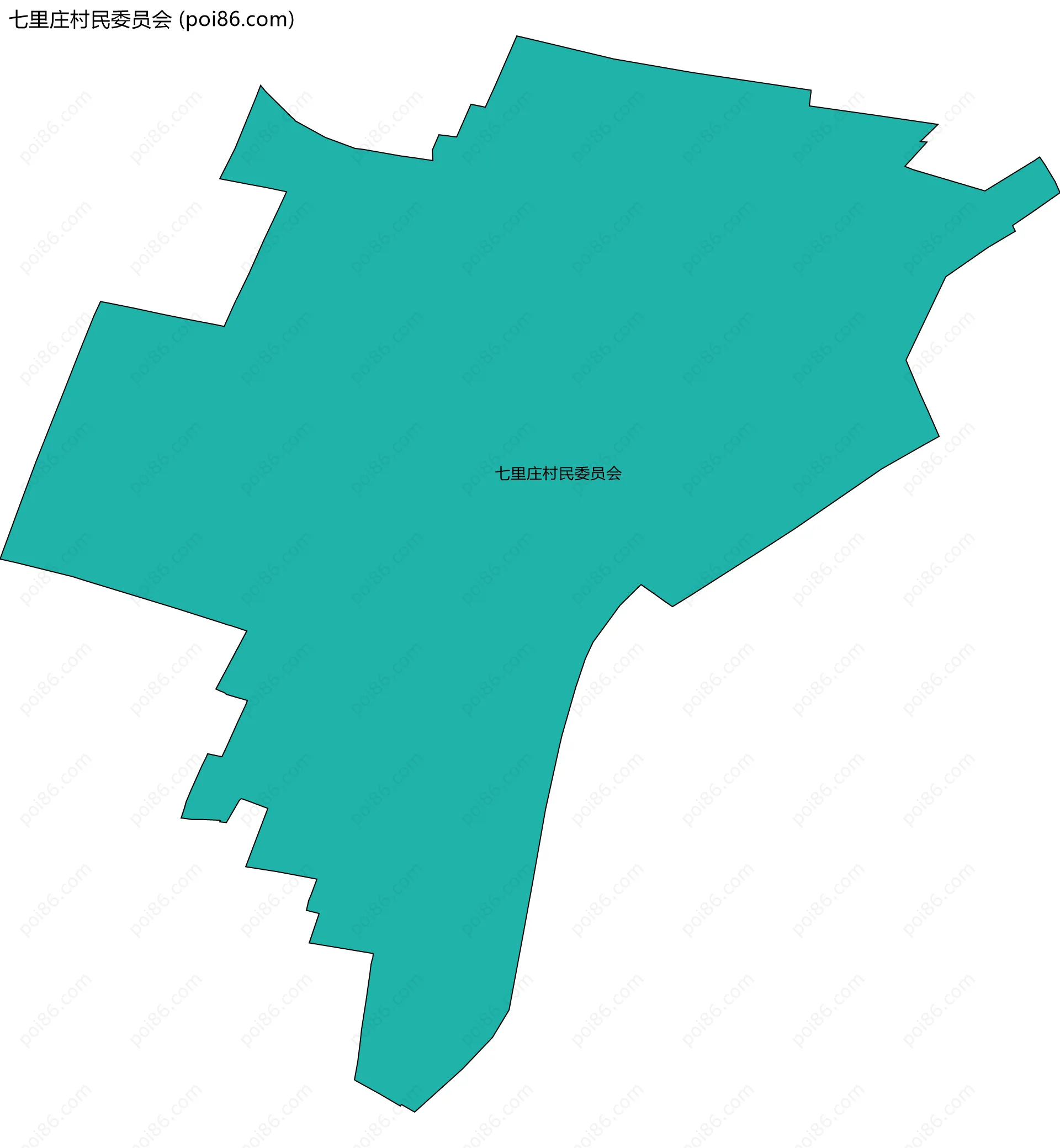 七里庄村民委员会边界地图