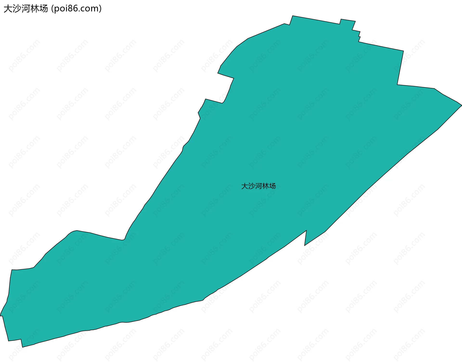 大沙河林场边界地图