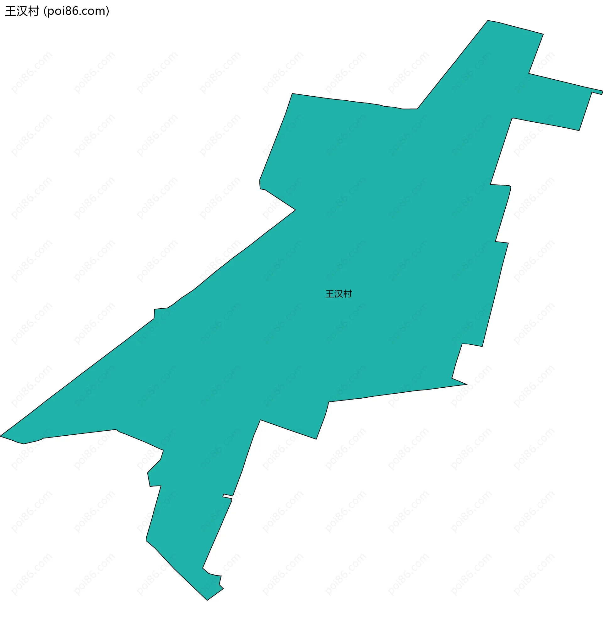 王汉村边界地图