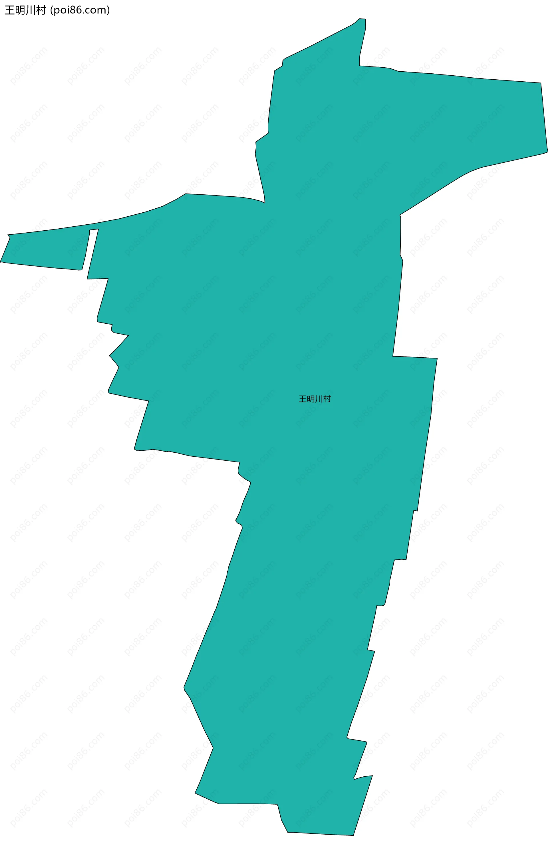 王明川村边界地图