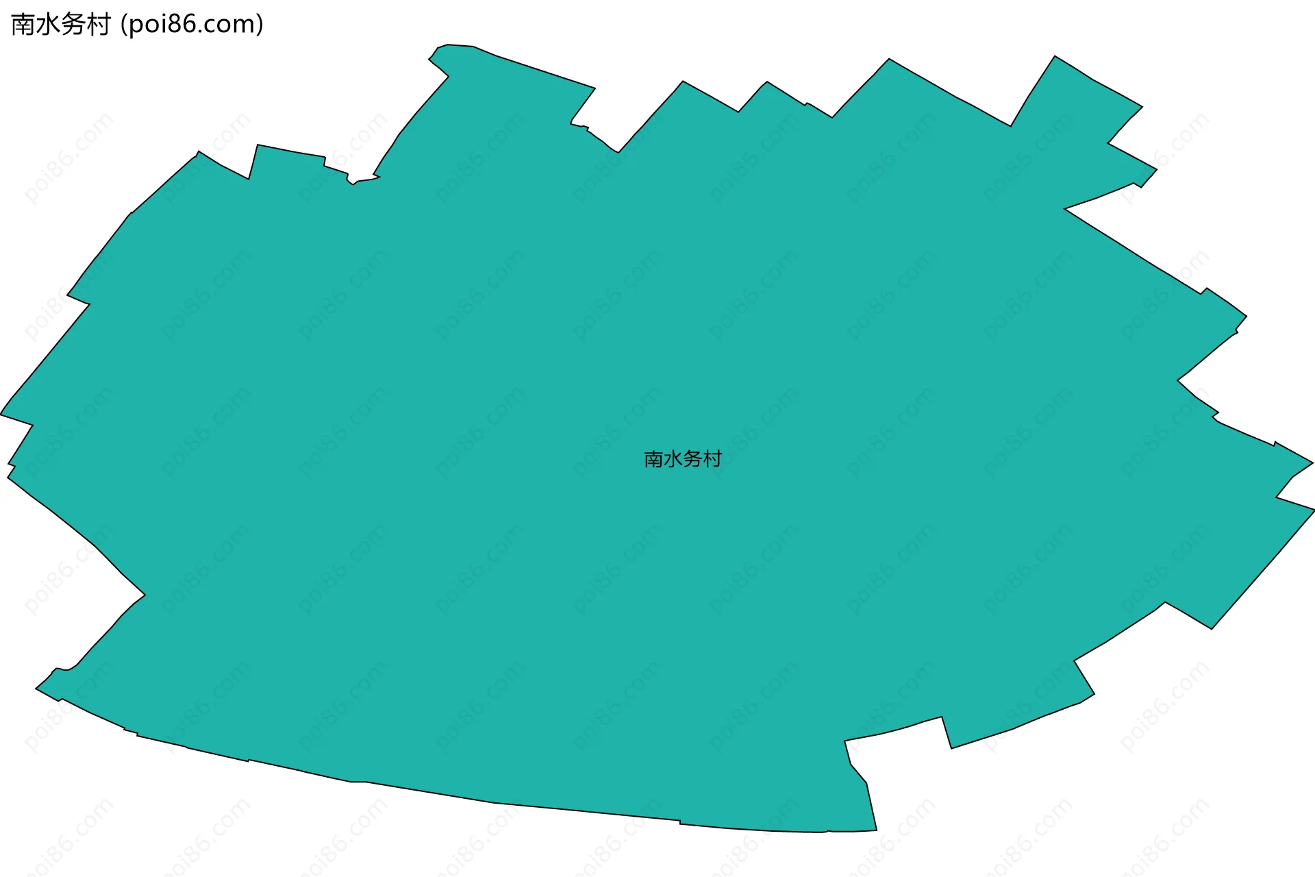 南水务村边界地图