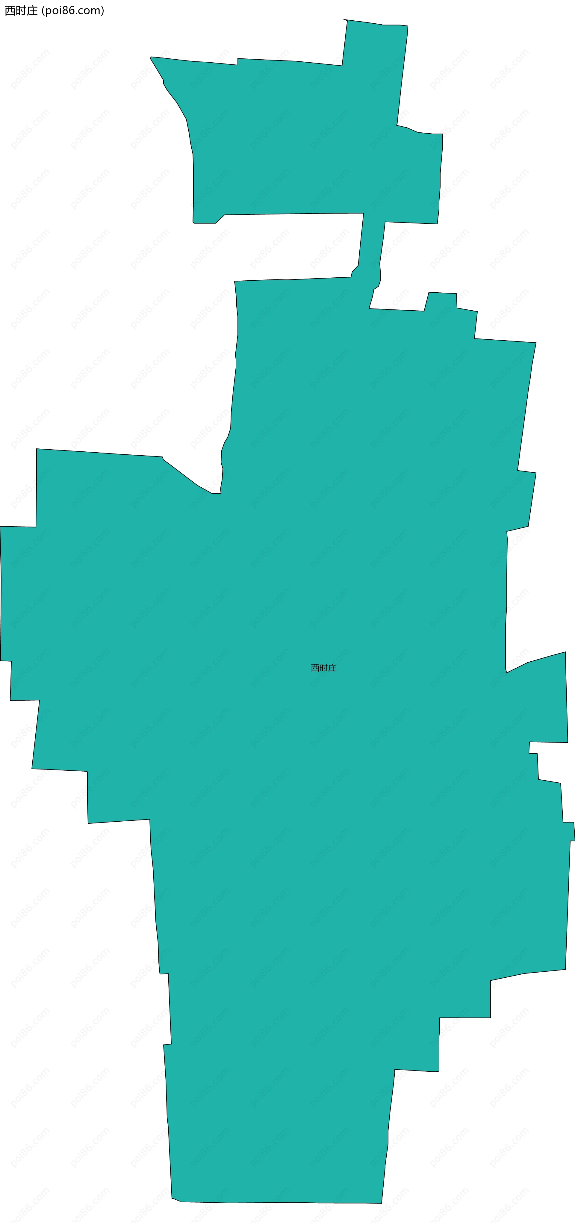 西时庄边界地图