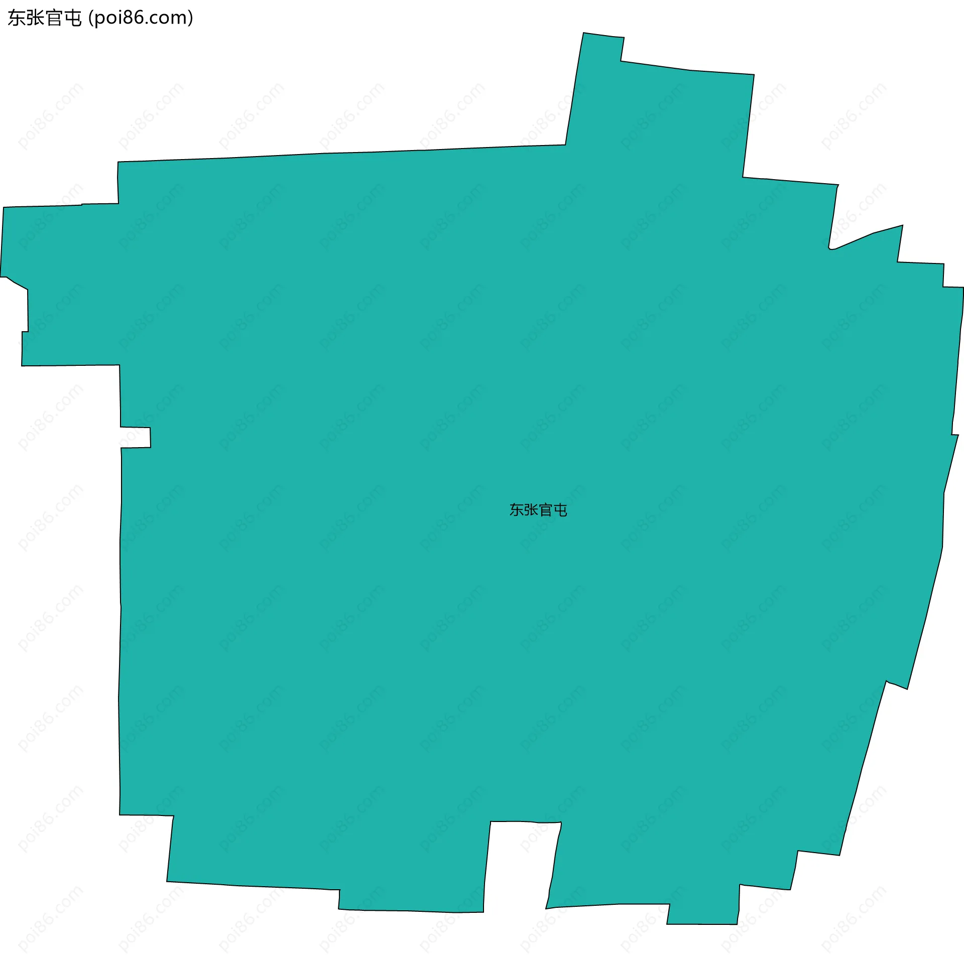 东张官屯边界地图