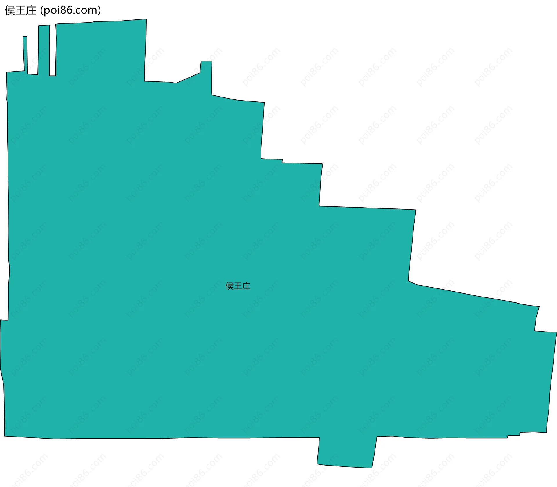 侯王庄边界地图