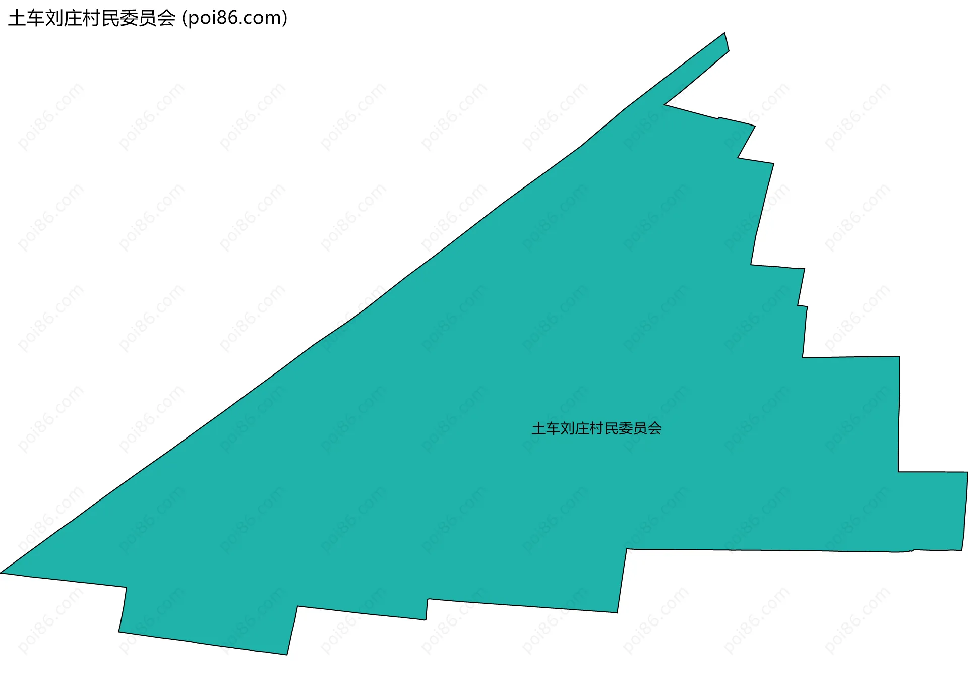 土车刘庄村民委员会边界地图