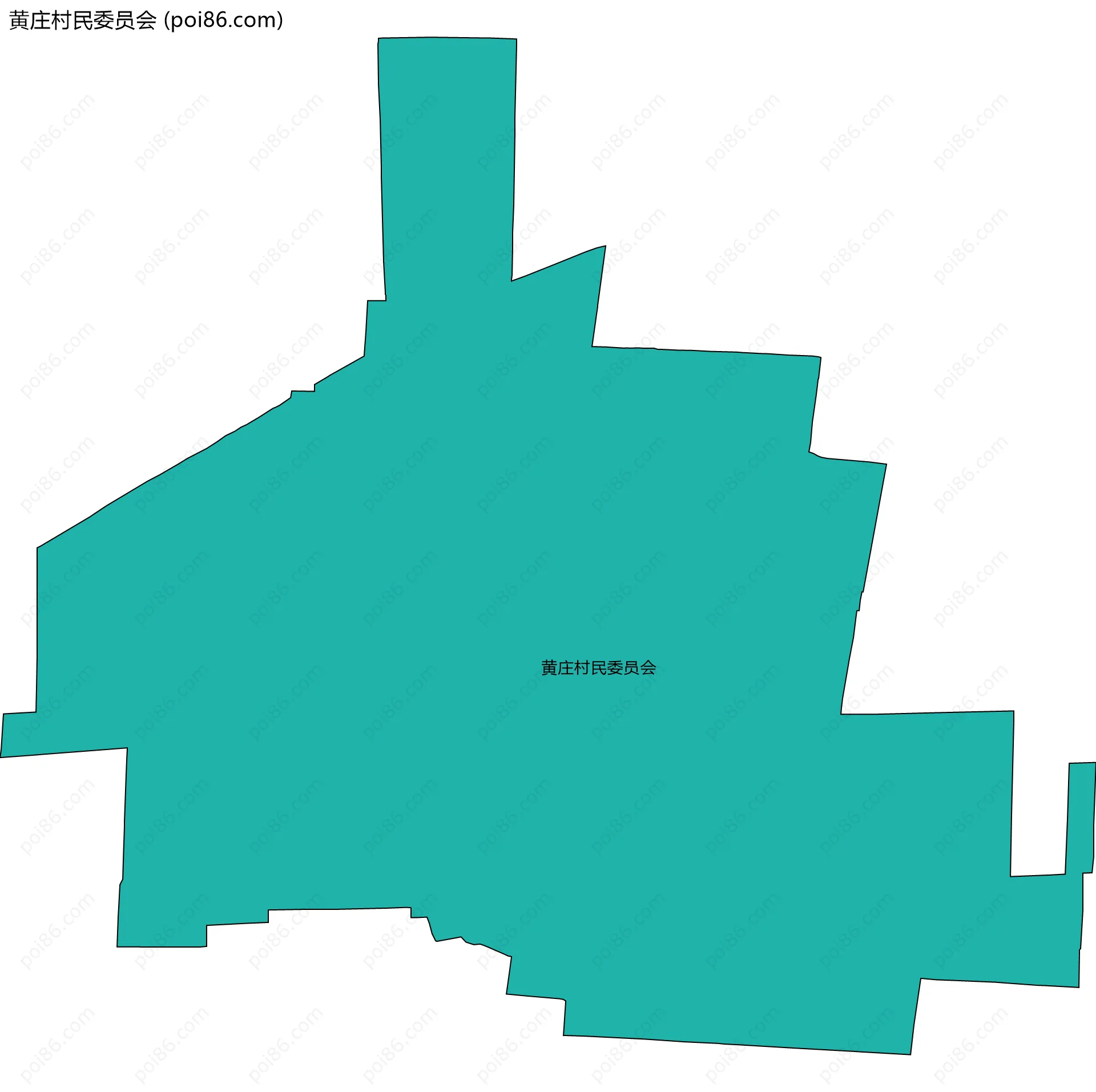 黄庄村民委员会边界地图