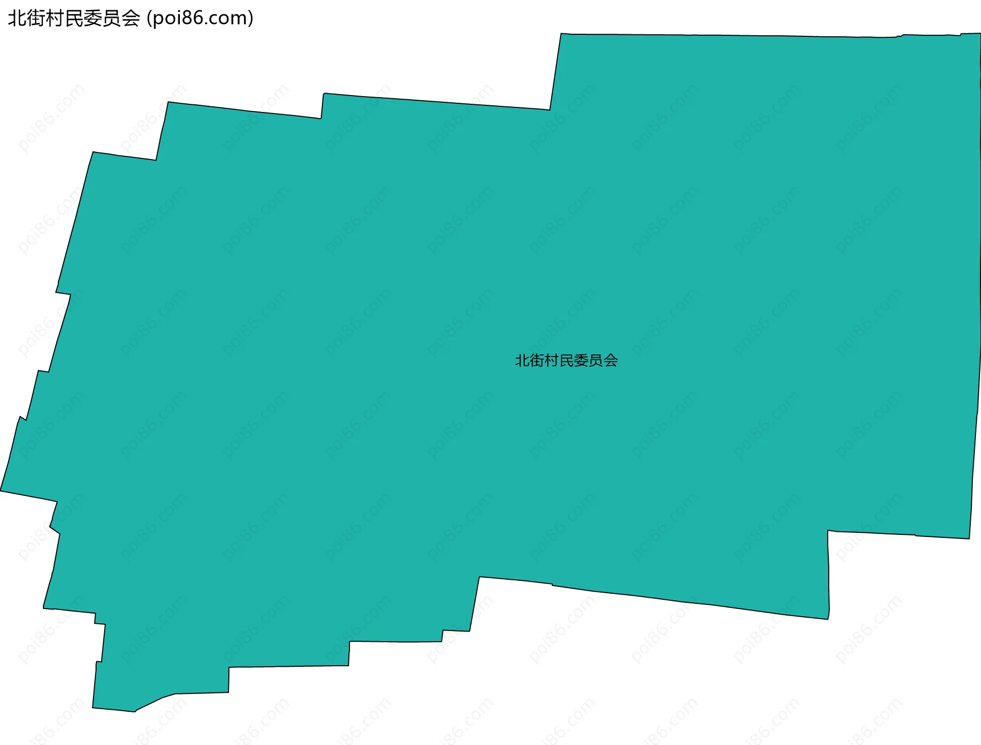 北街村民委员会边界地图