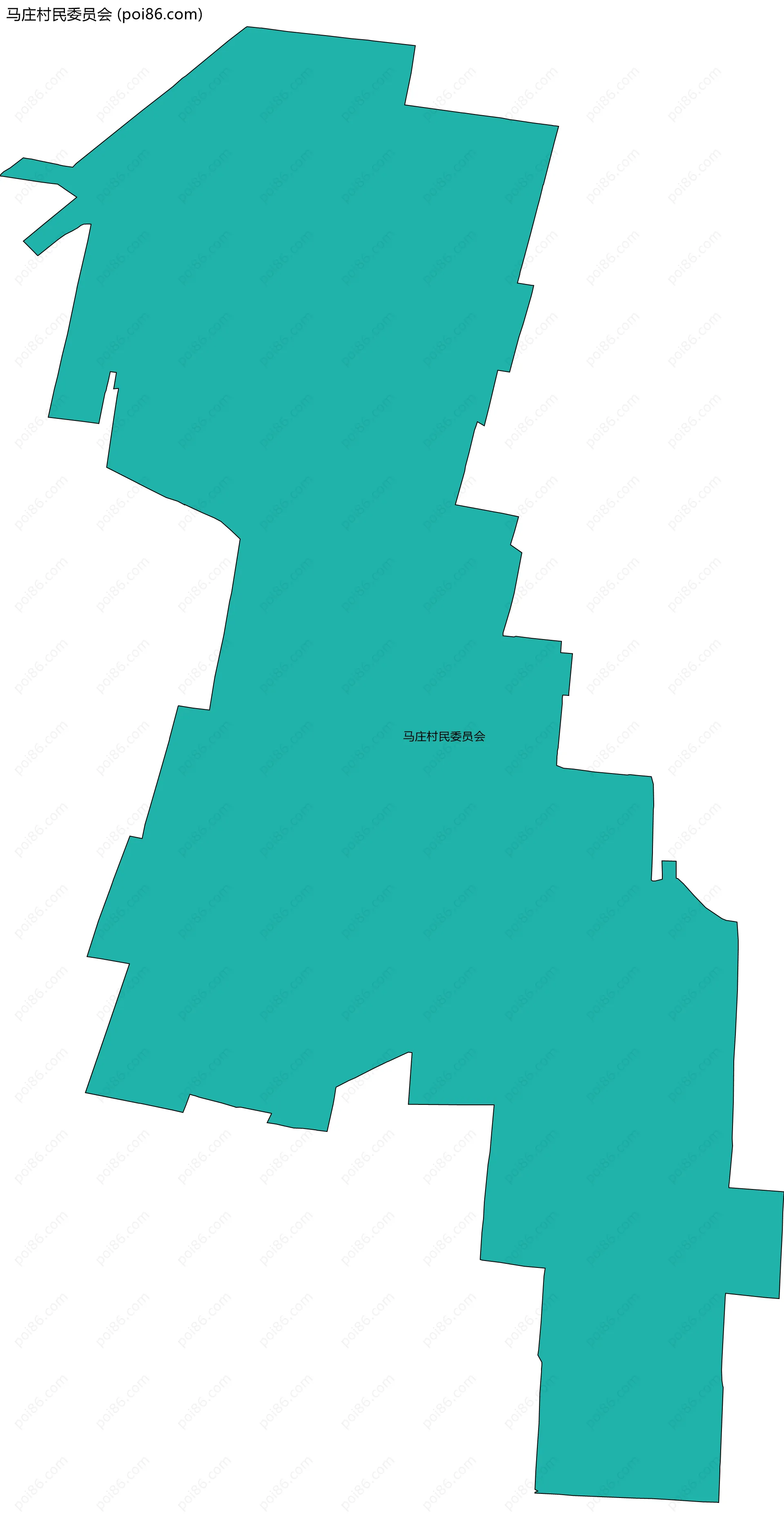 马庄村民委员会边界地图