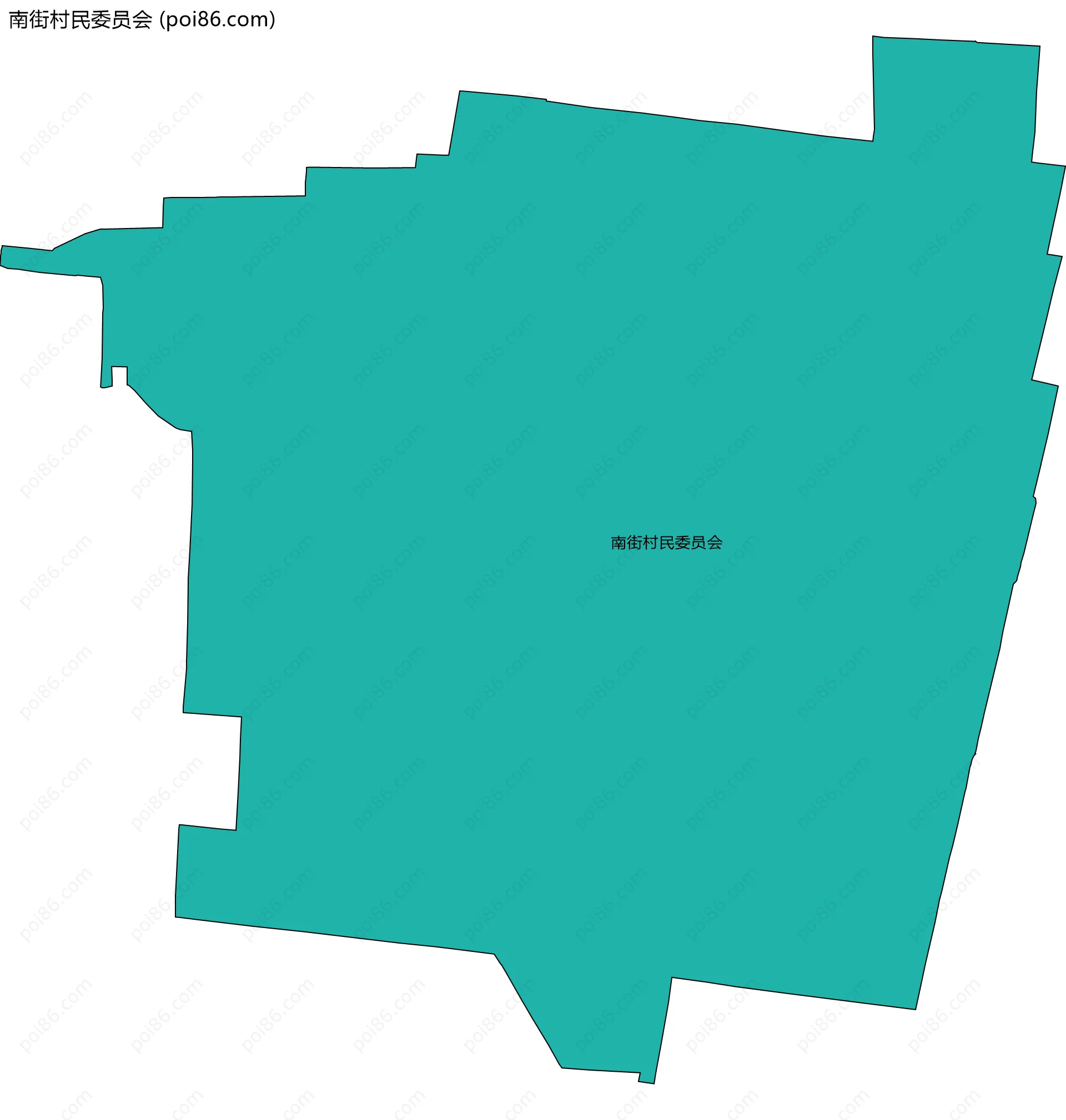 南街村民委员会边界地图