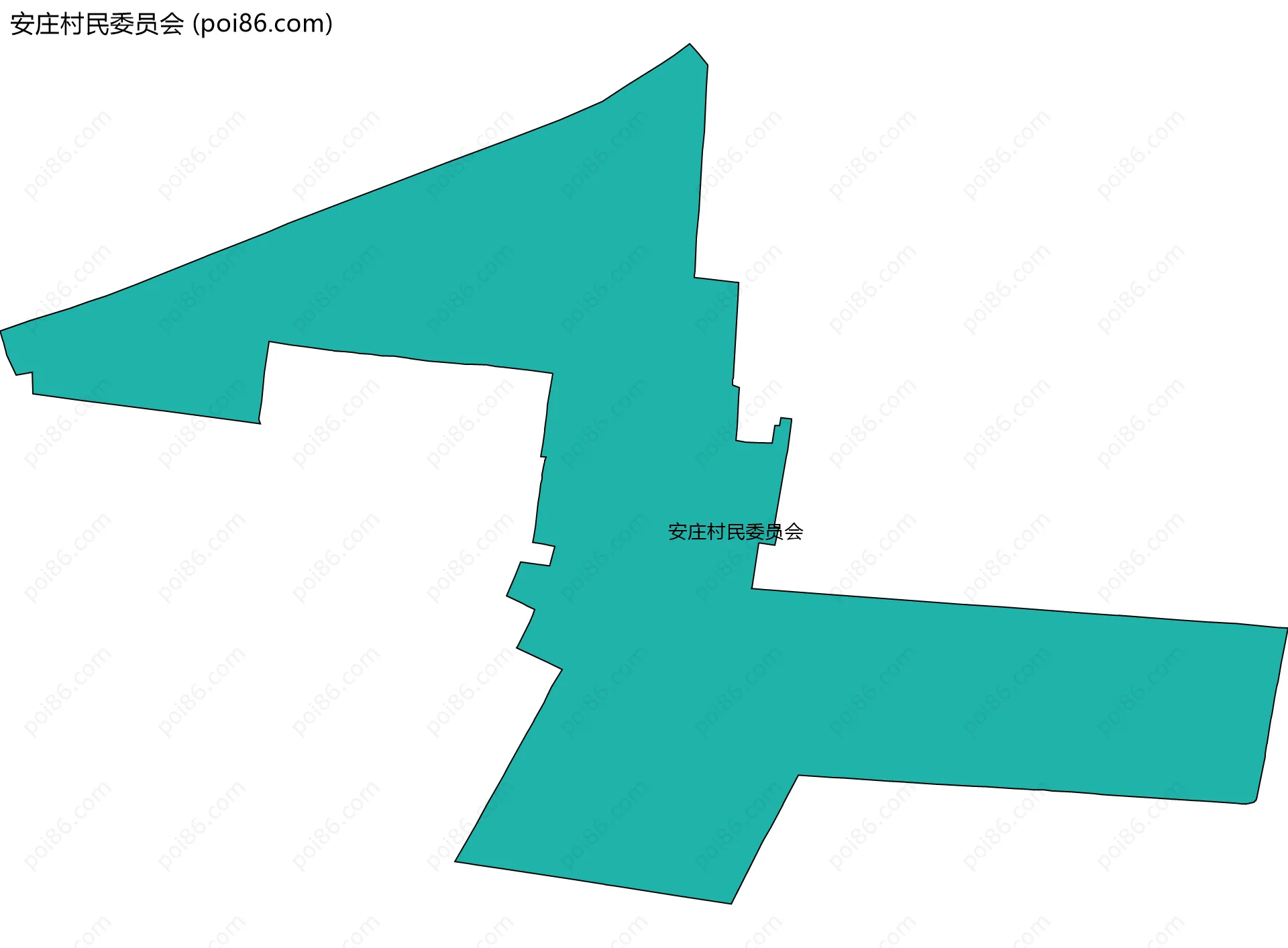 安庄村民委员会边界地图