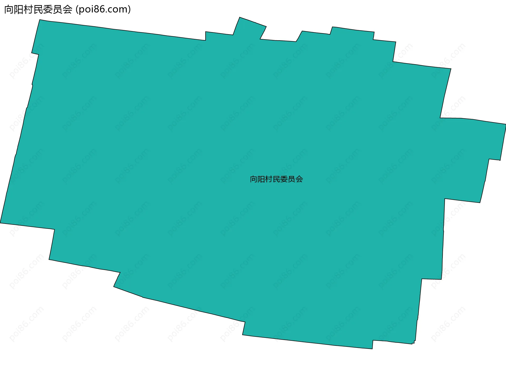 向阳村民委员会边界地图