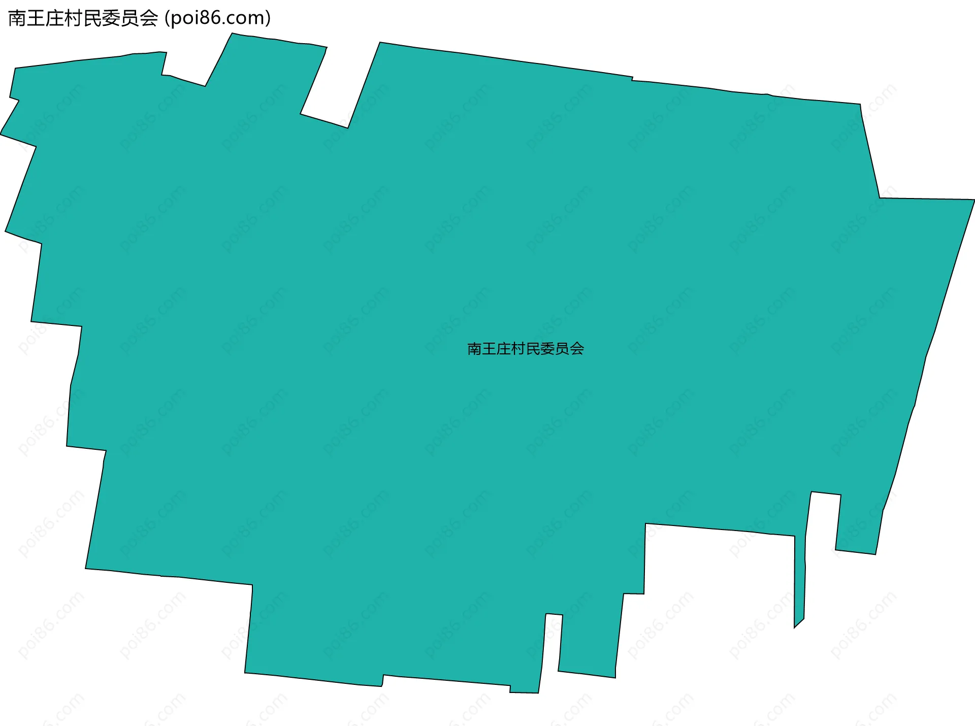 南王庄村民委员会边界地图