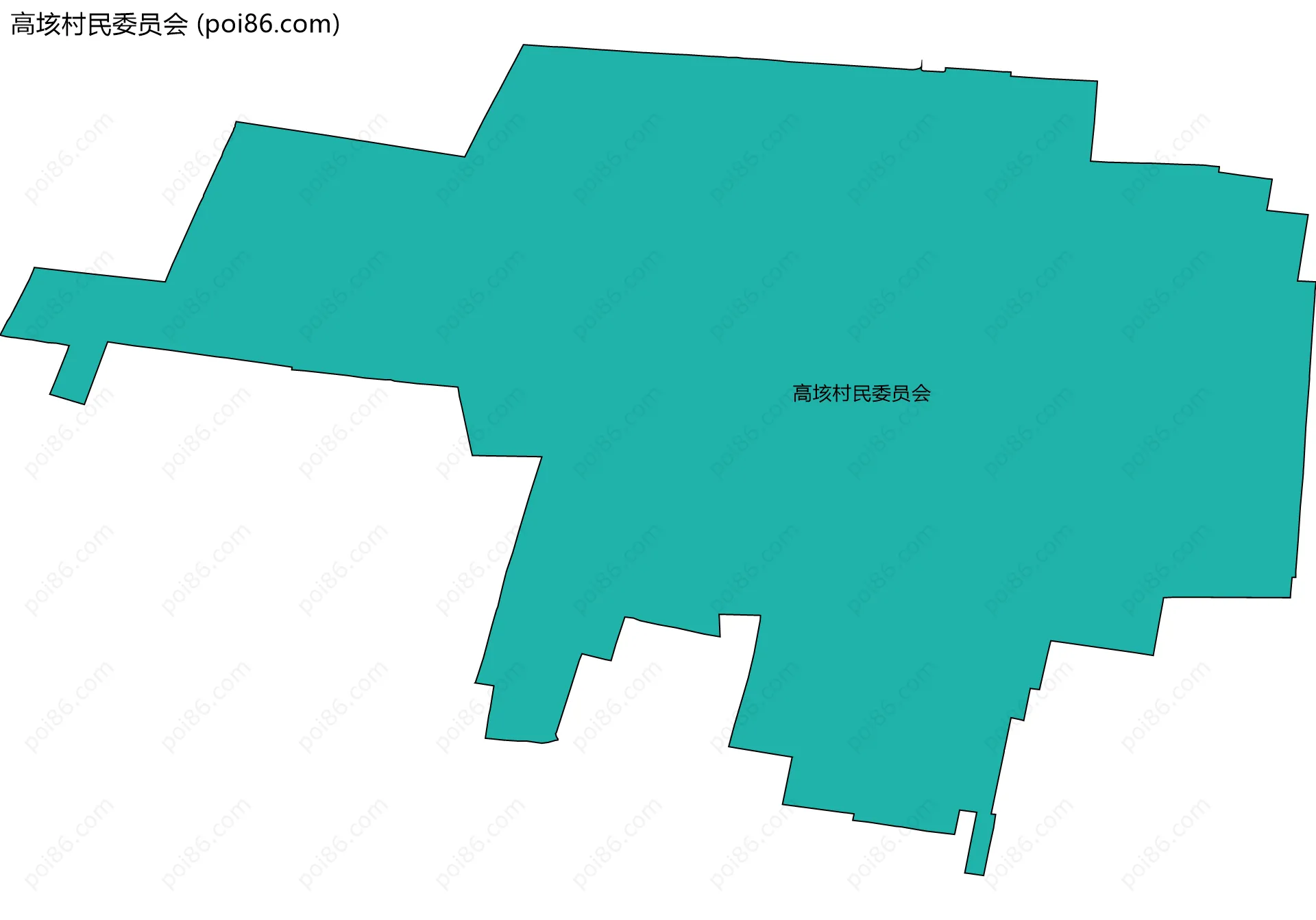 高垓村民委员会边界地图
