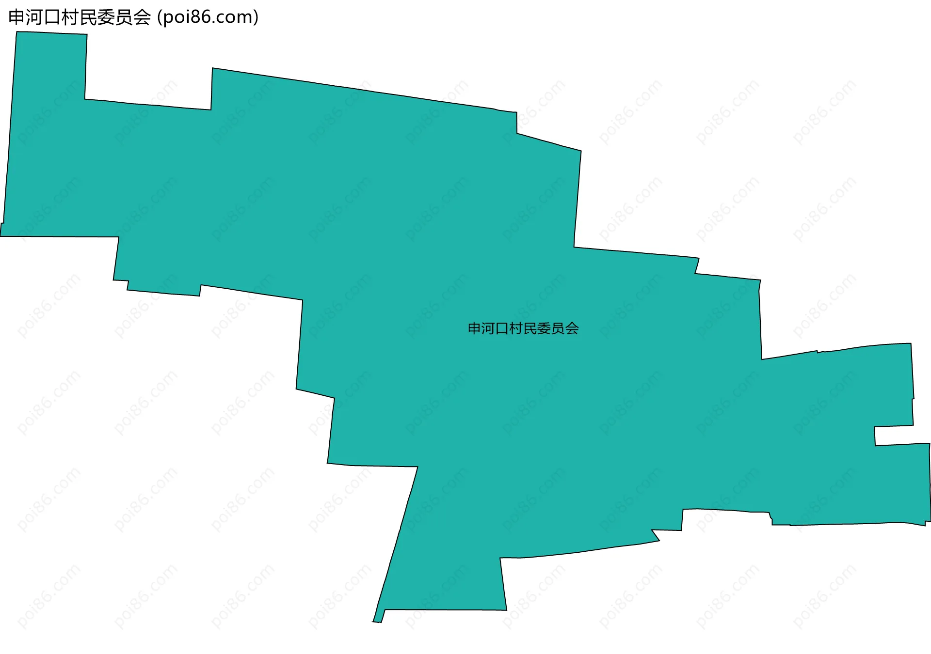 申河口村民委员会边界地图
