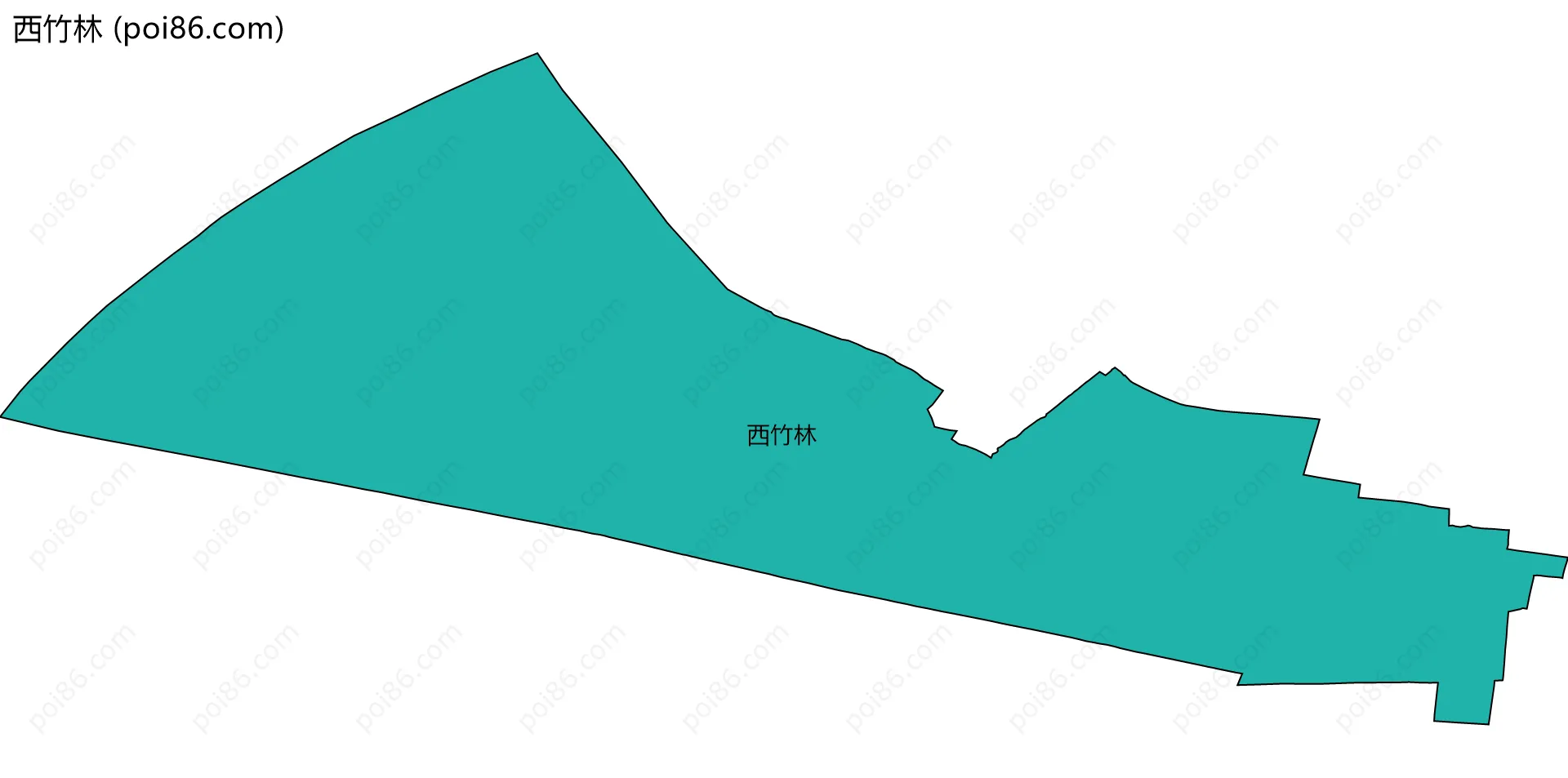 西竹林边界地图