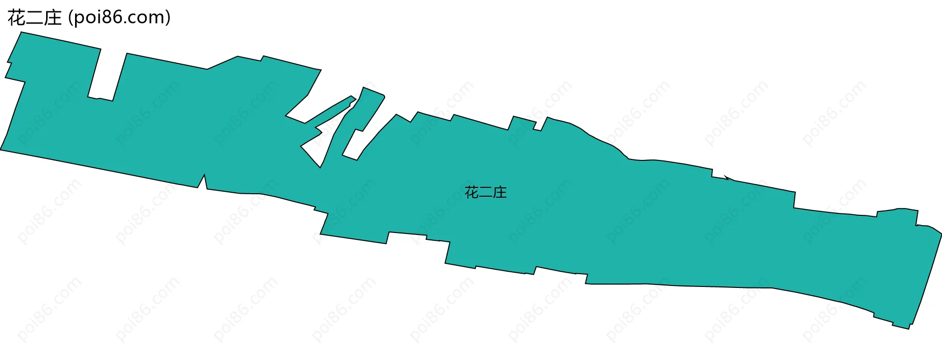 花二庄边界地图