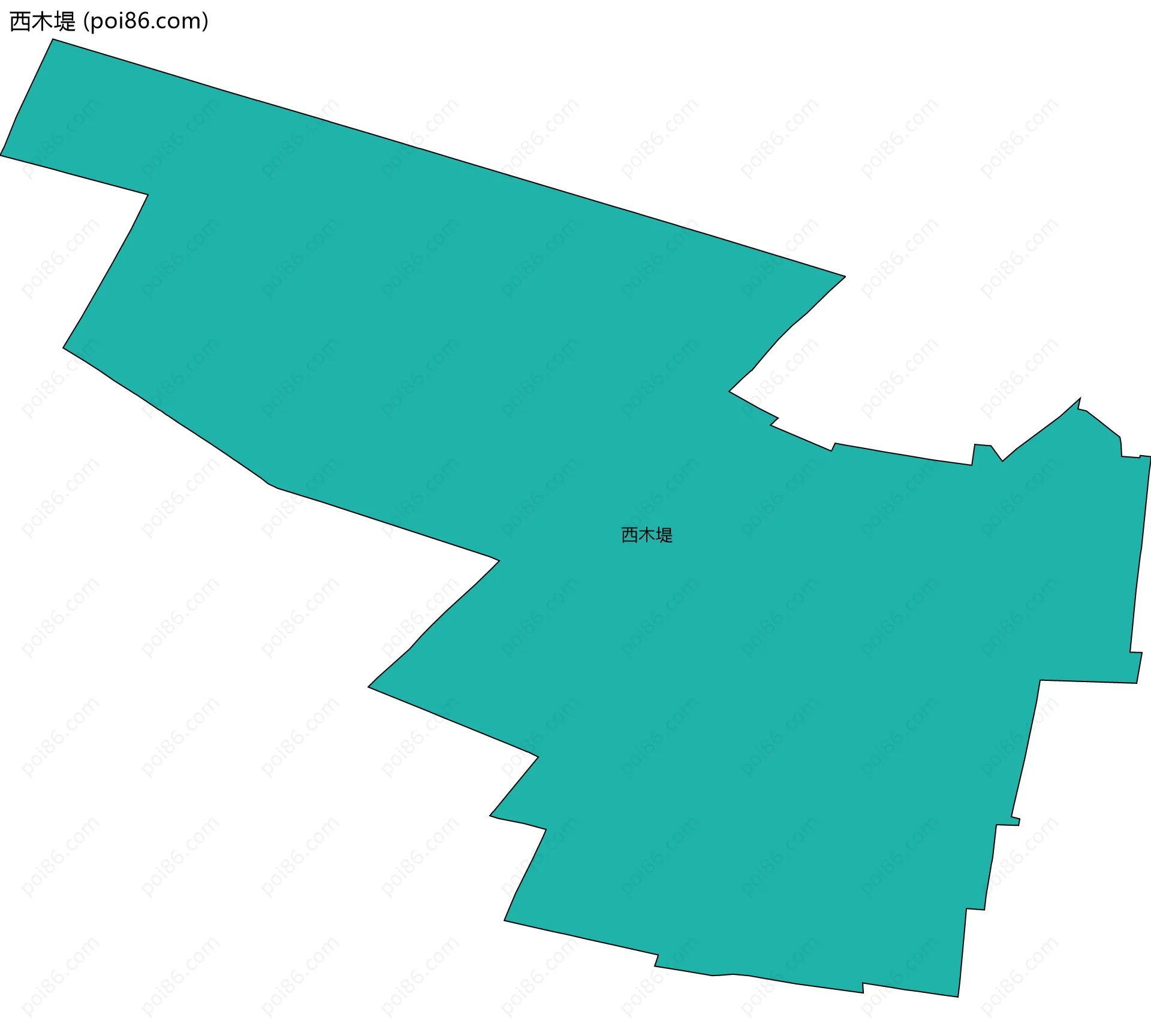 西木堤边界地图