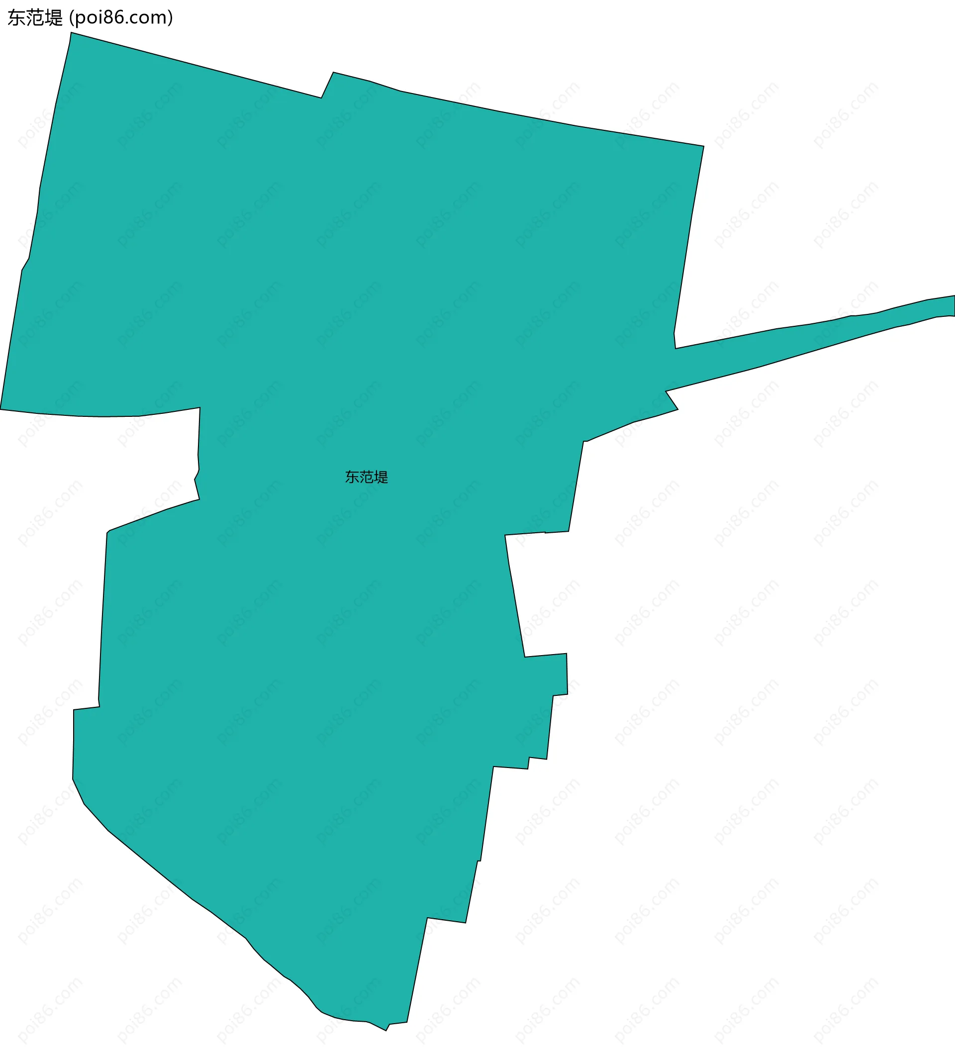 东范堤边界地图