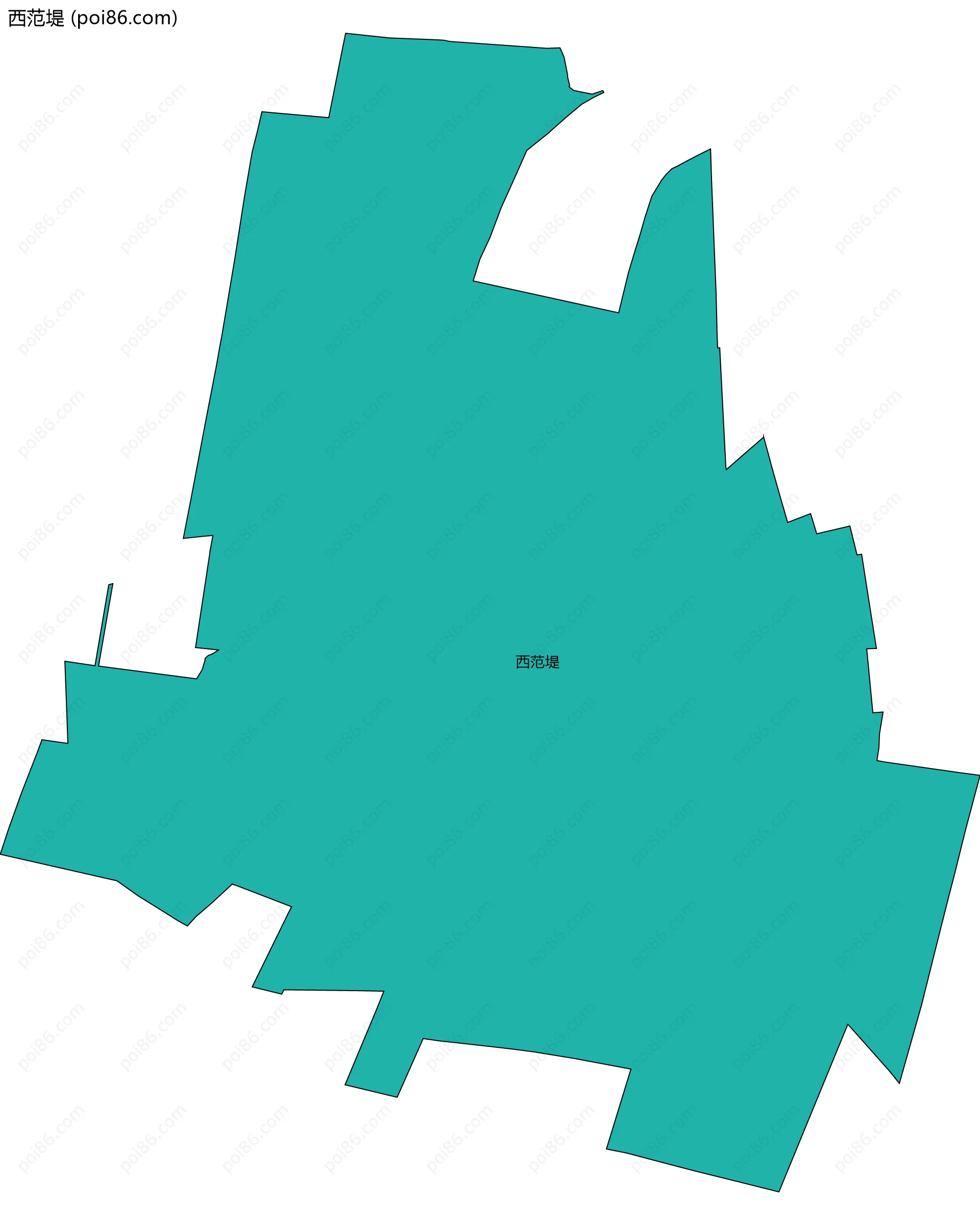 西范堤边界地图