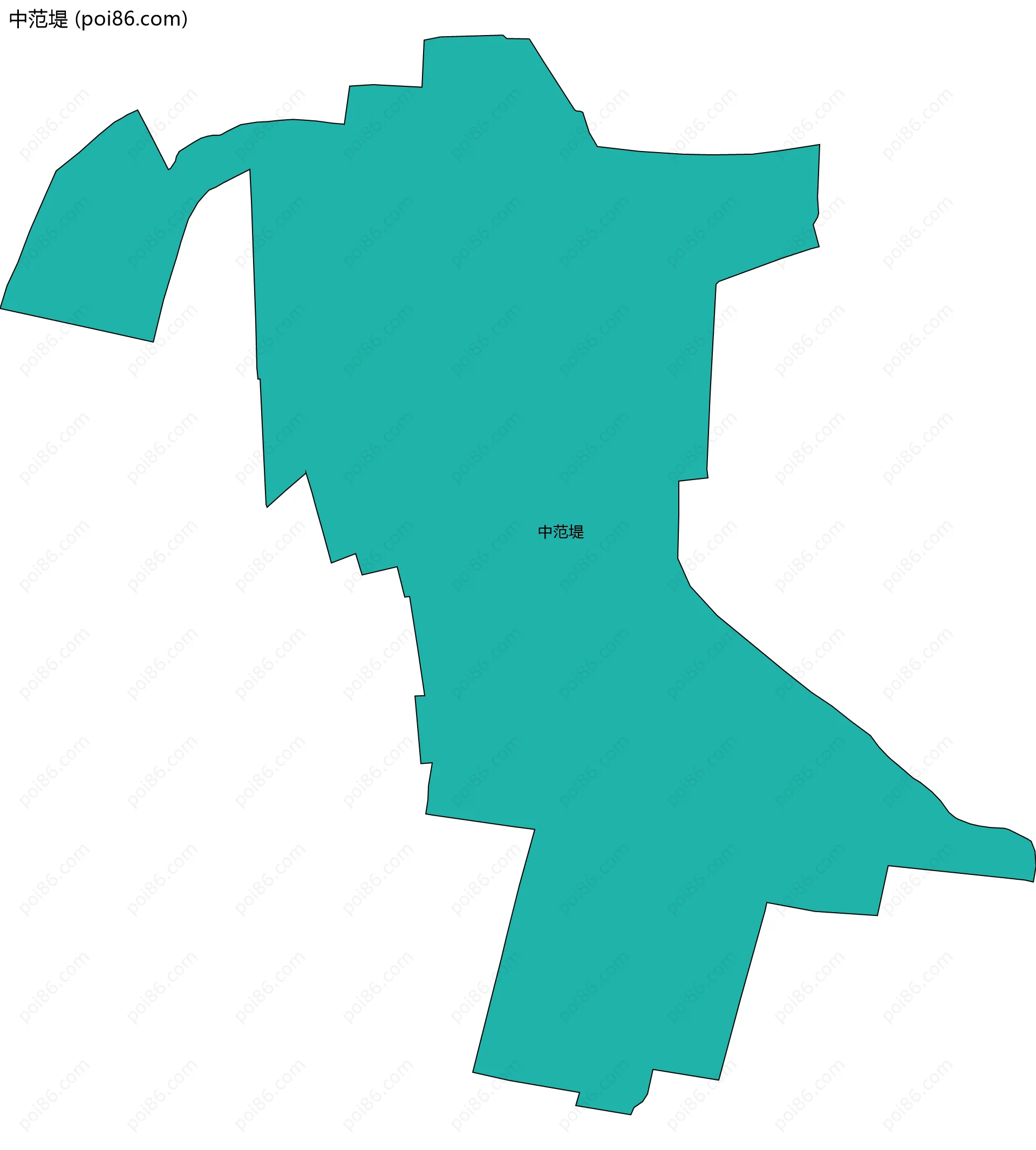 中范堤边界地图