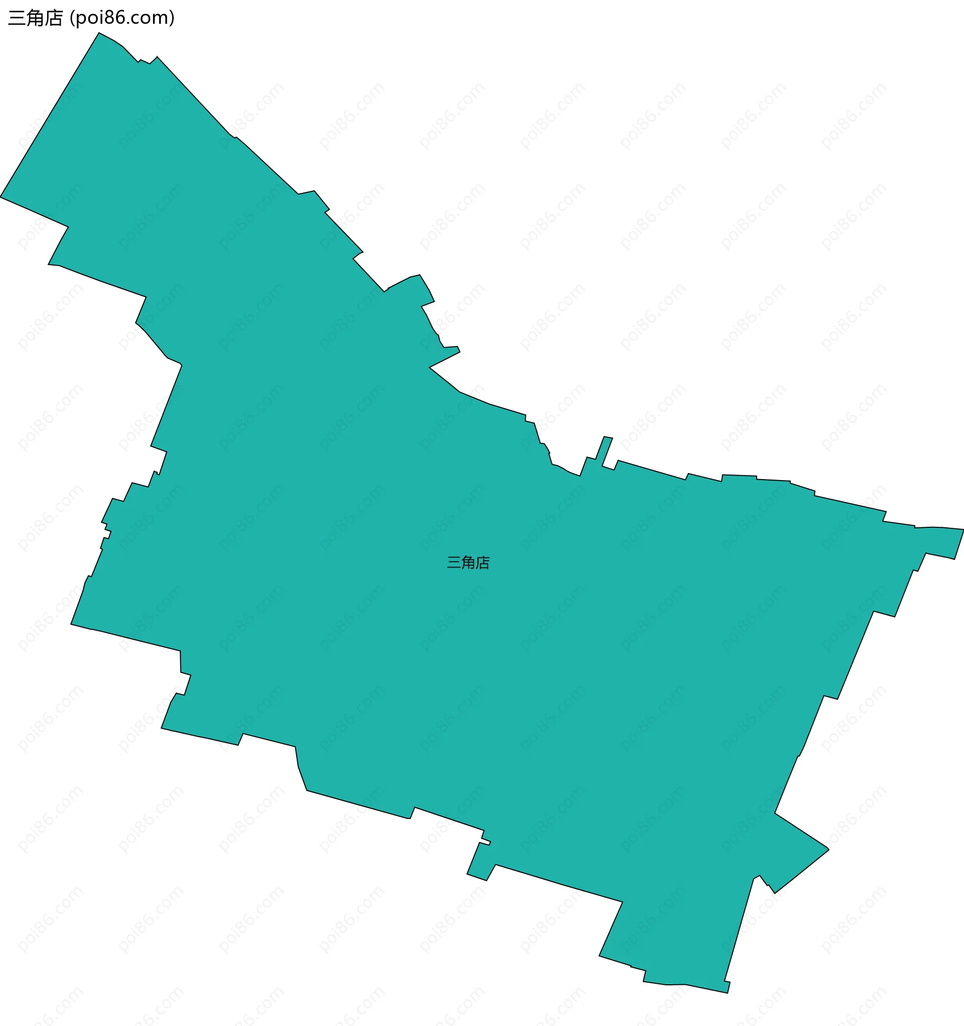 三角店边界地图