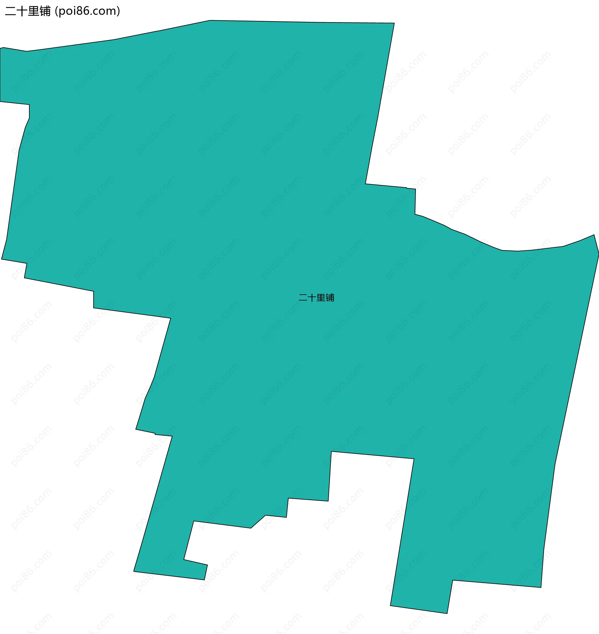 二十里铺边界地图