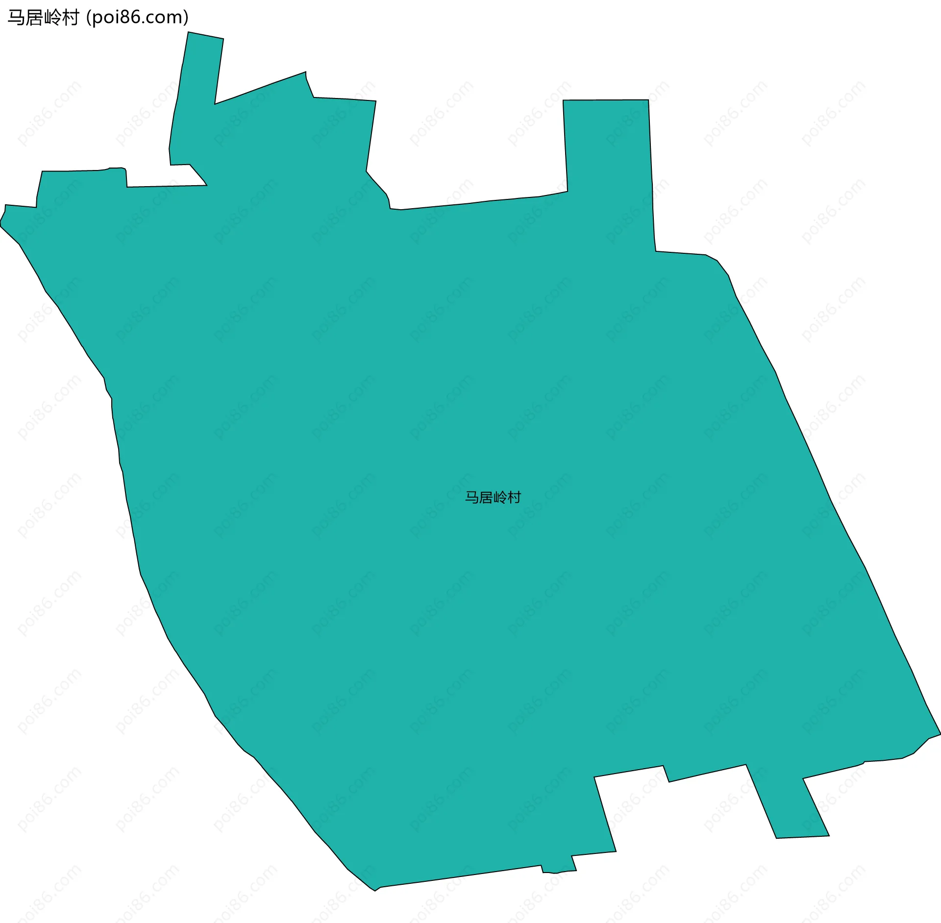 马居岭村边界地图
