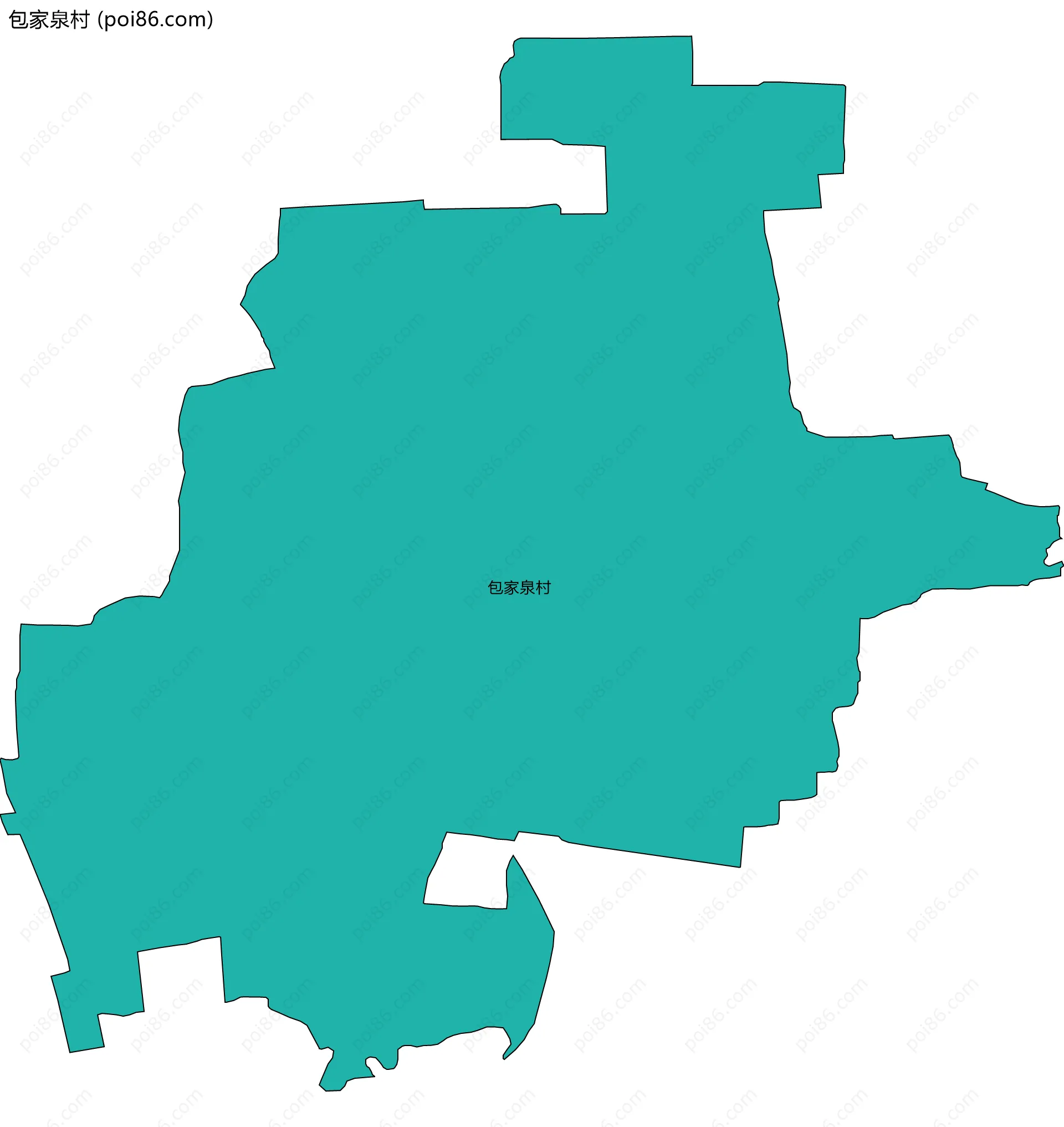 包家泉村边界地图
