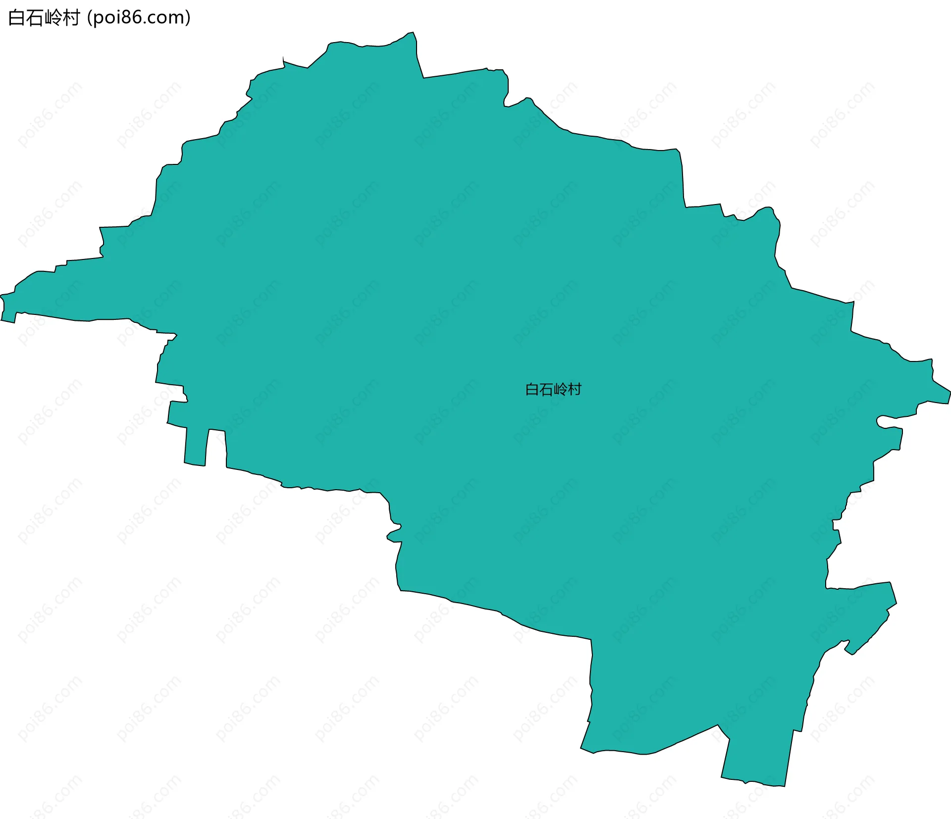 白石岭村边界地图