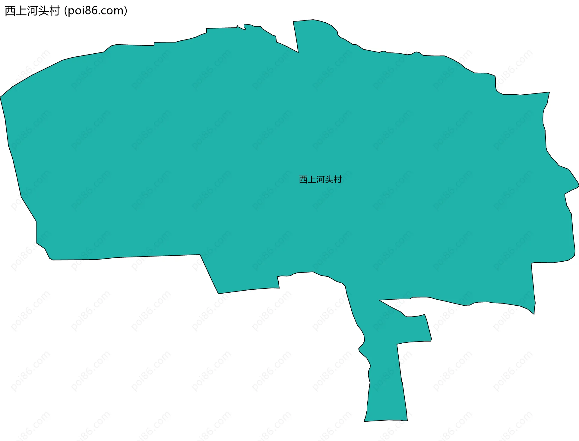 西上河头村边界地图