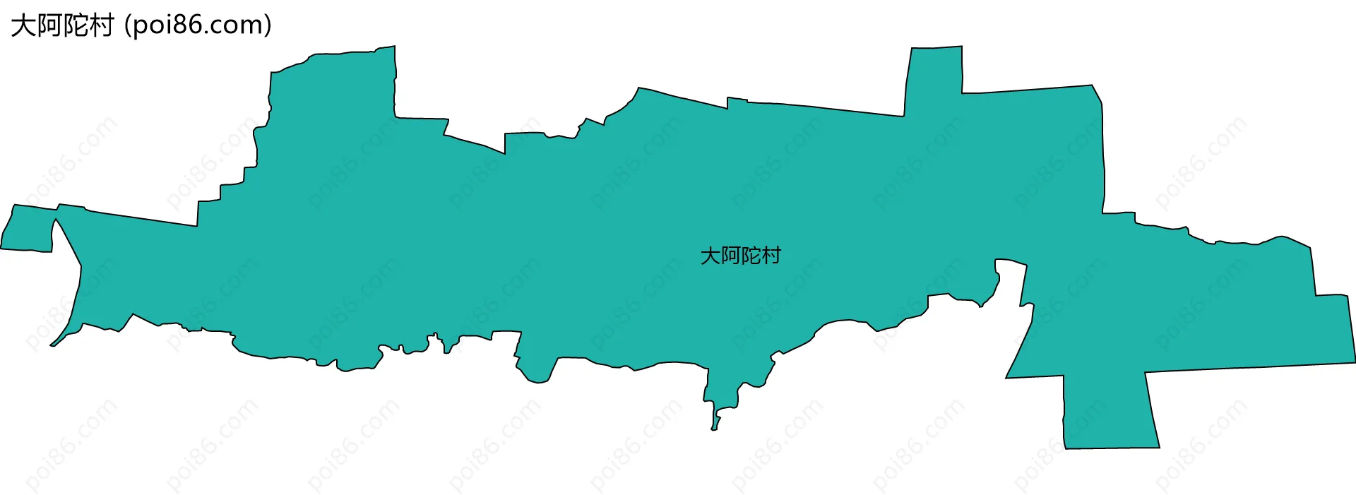 大阿陀村边界地图