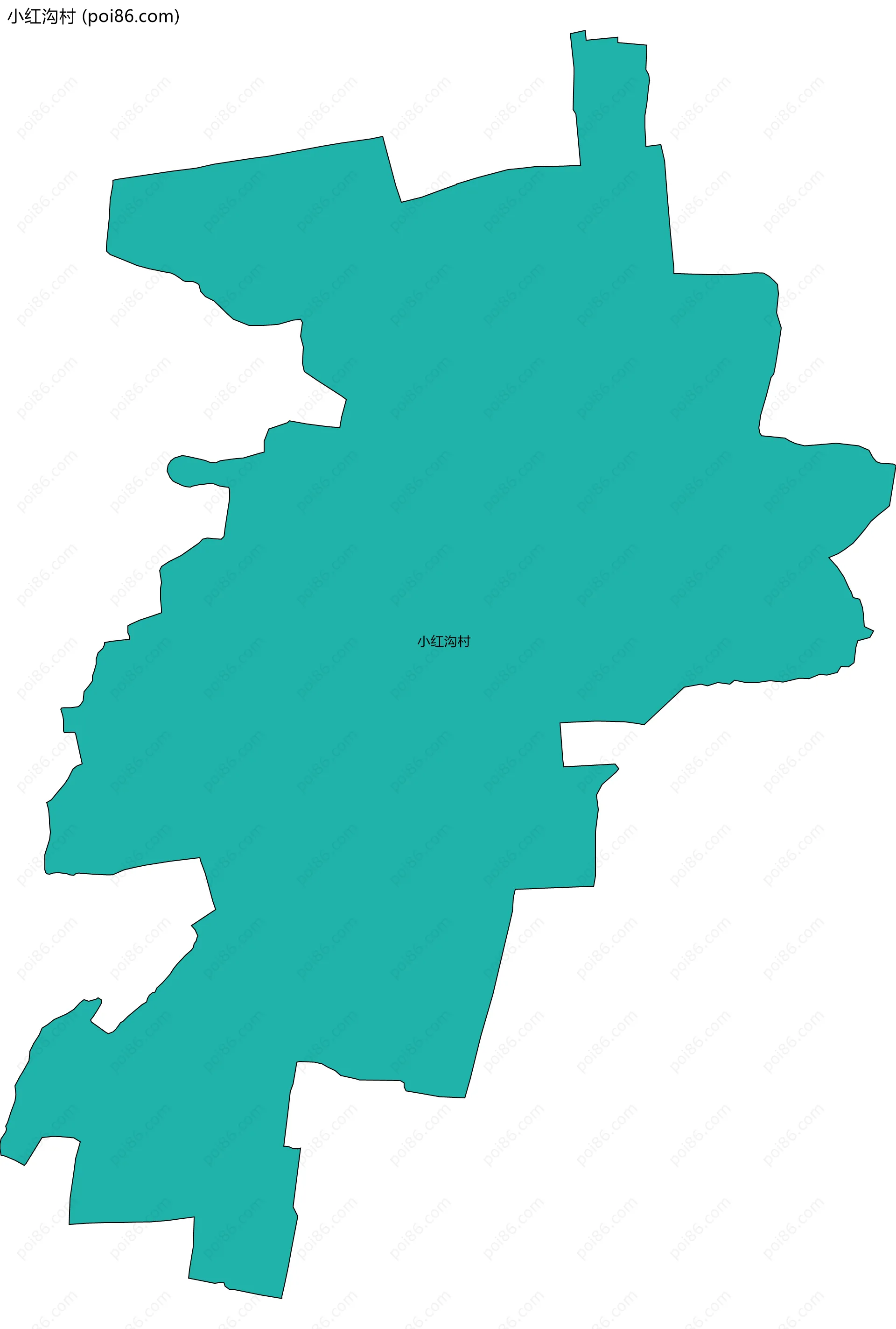 小红沟村边界地图