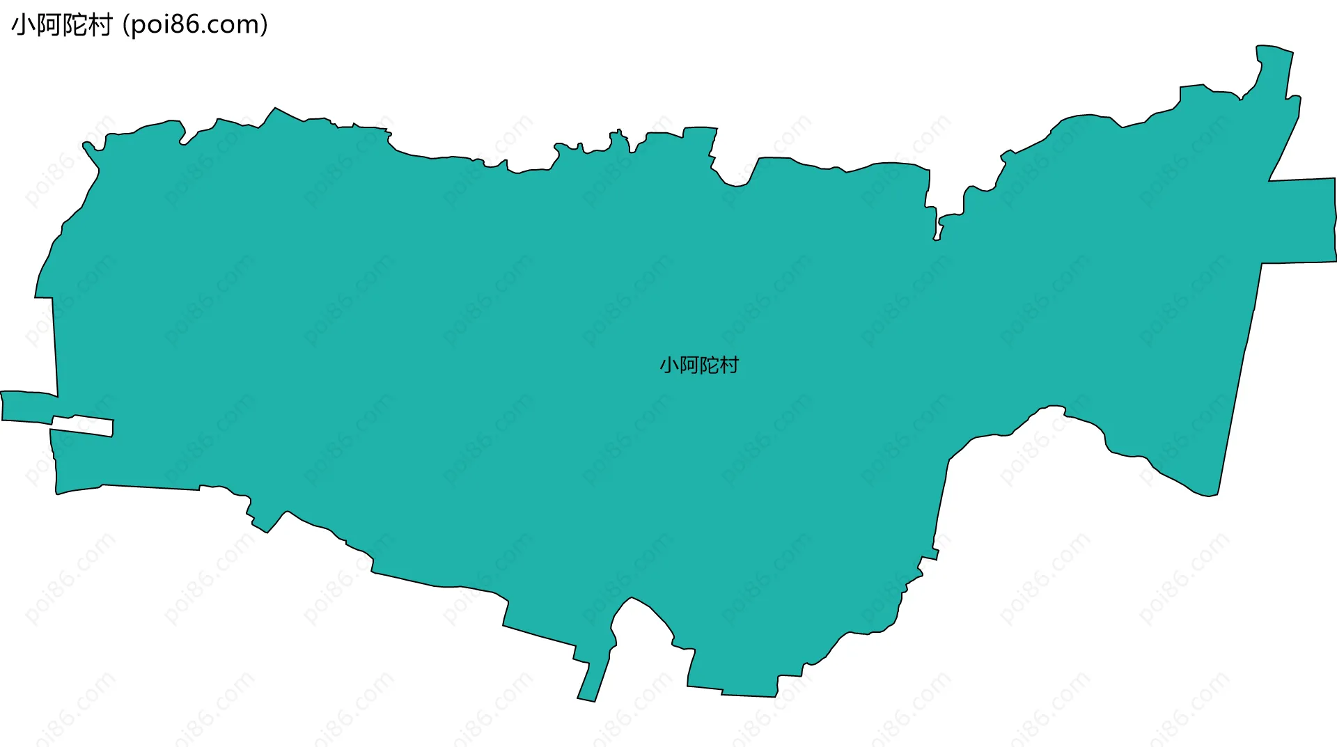 小阿陀村边界地图
