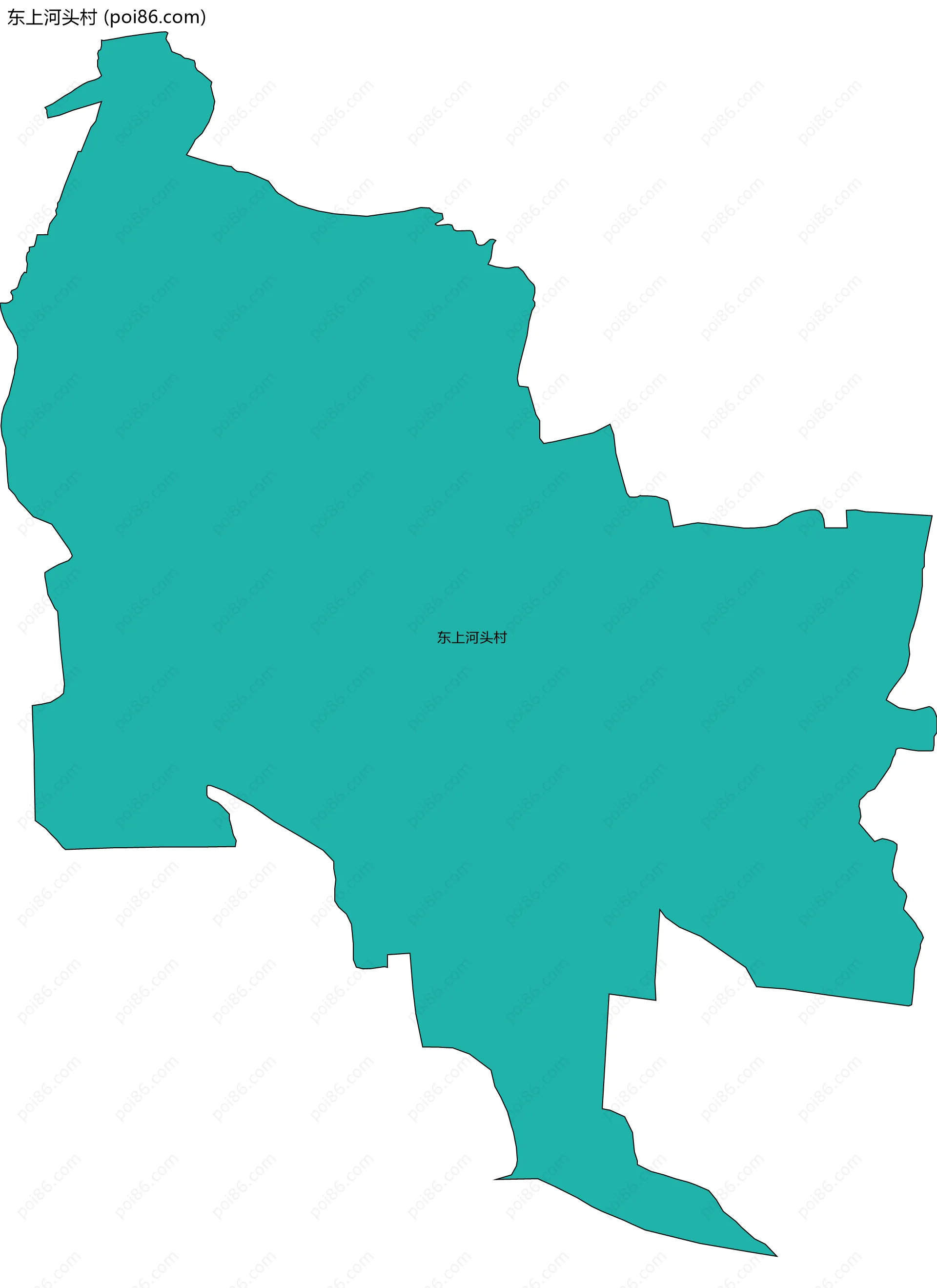 东上河头村边界地图
