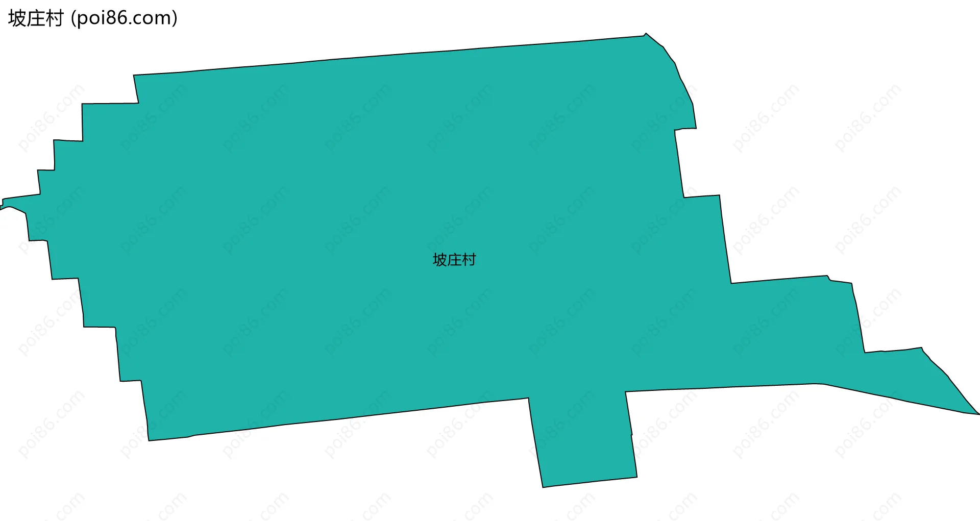 坡庄村边界地图