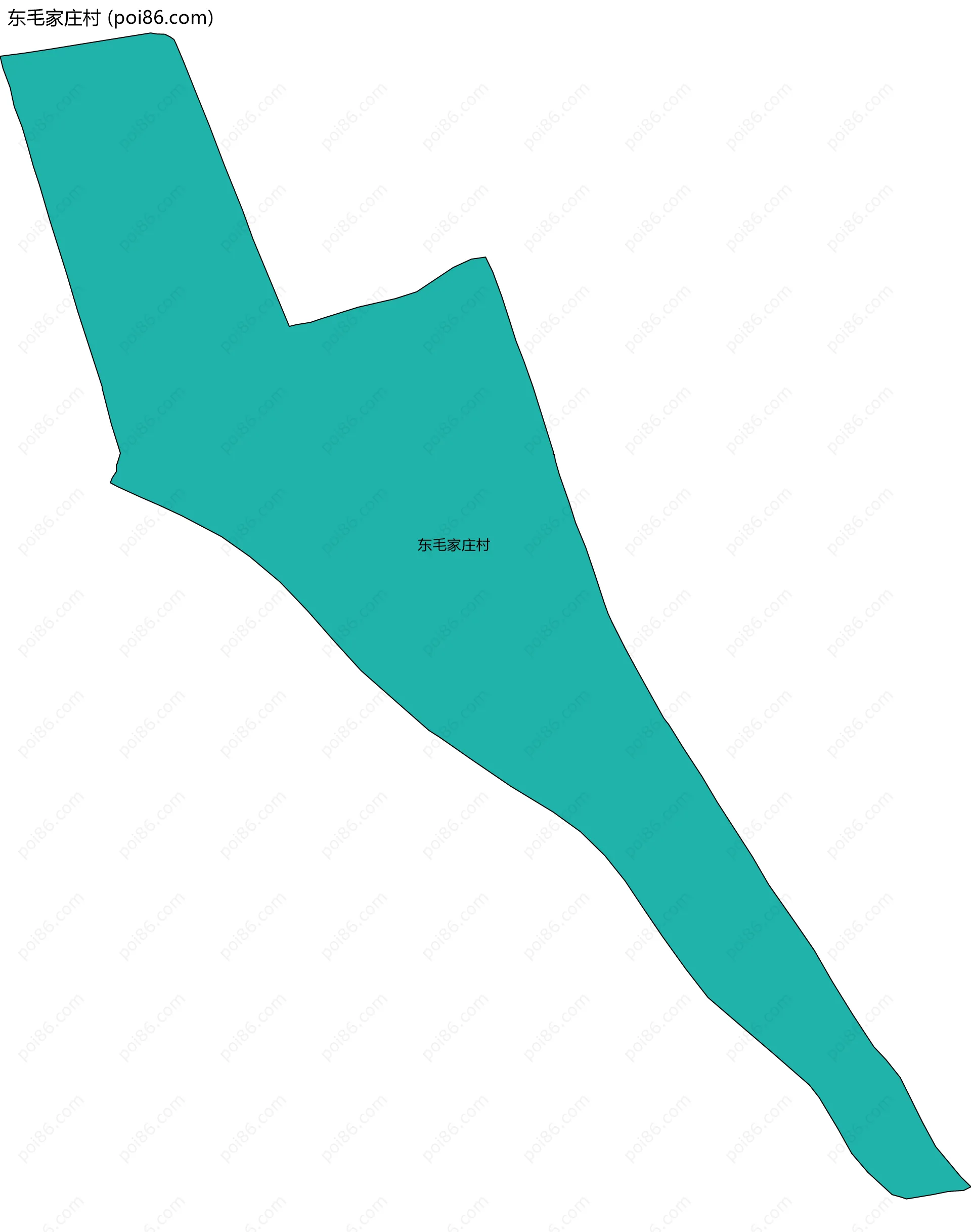 东毛家庄村边界地图