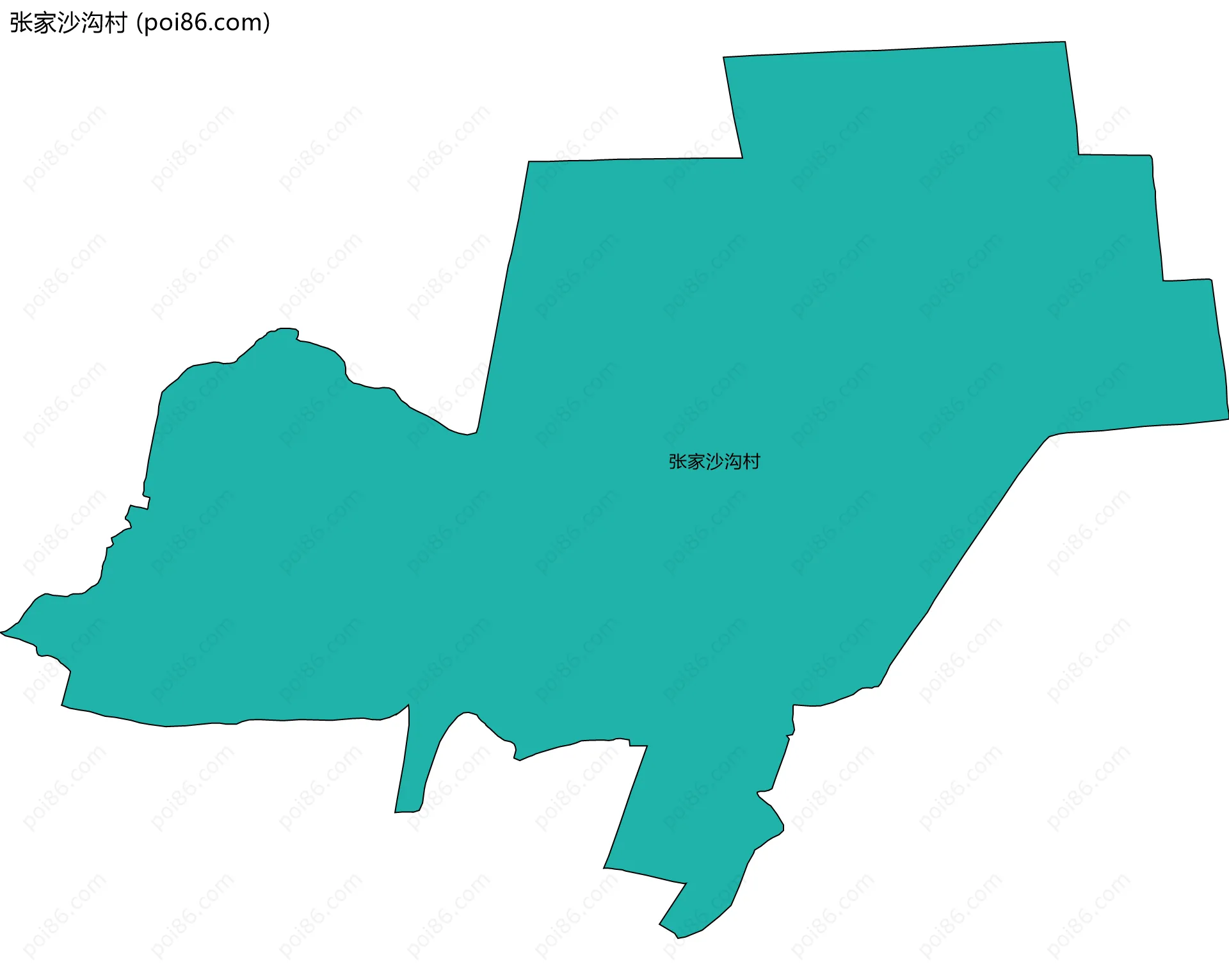 张家沙沟村边界地图