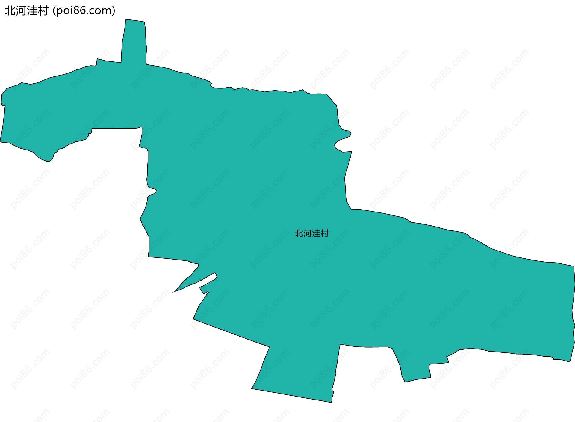 北河洼村边界地图